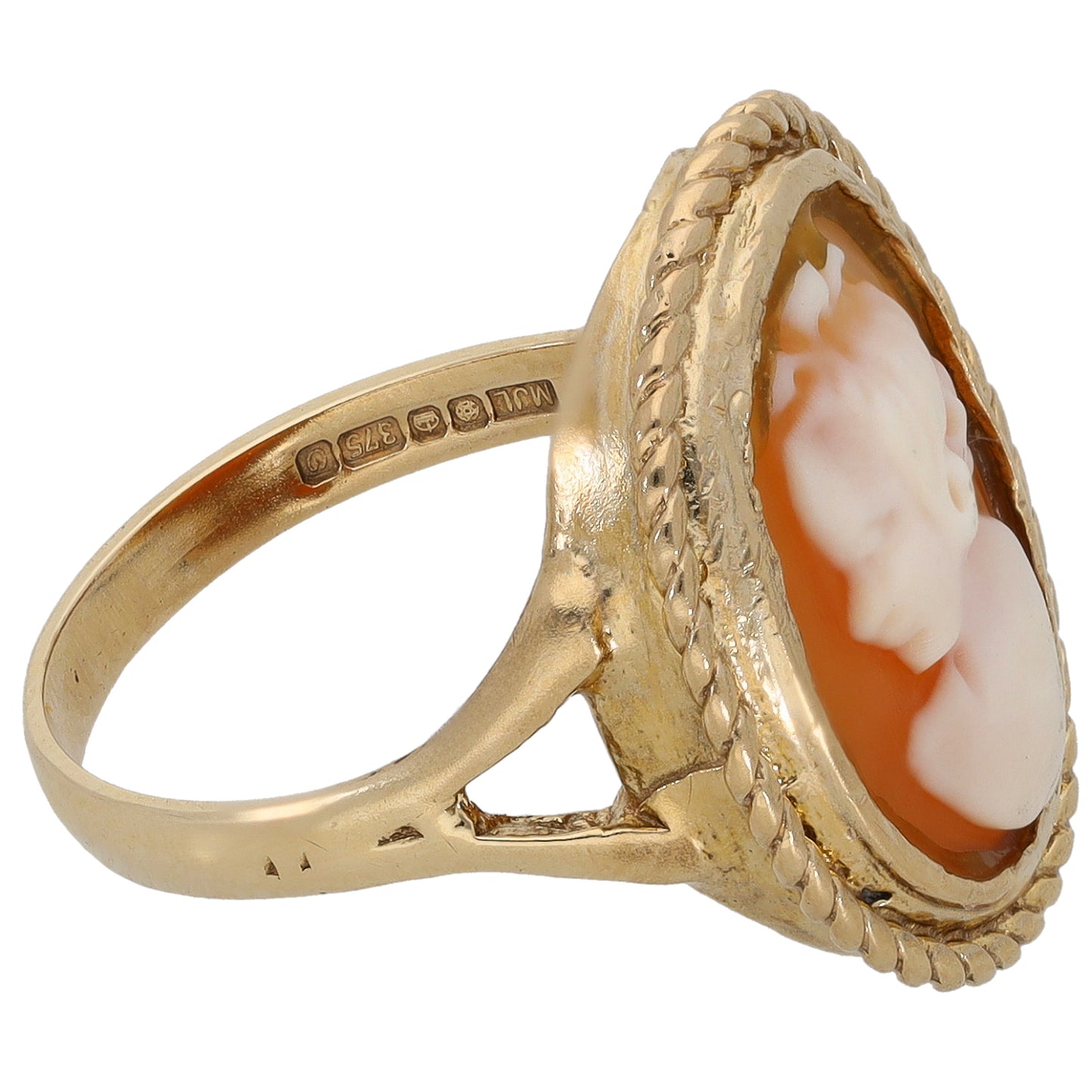 9ct Gold Cameo Ring Size M