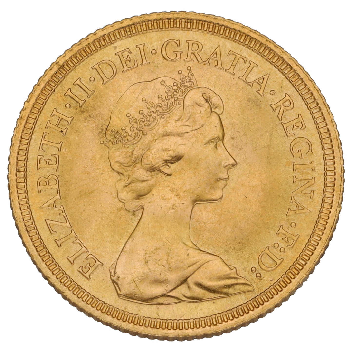 22ct Gold Queen Elizabeth II Full Sovereign Coin 1974