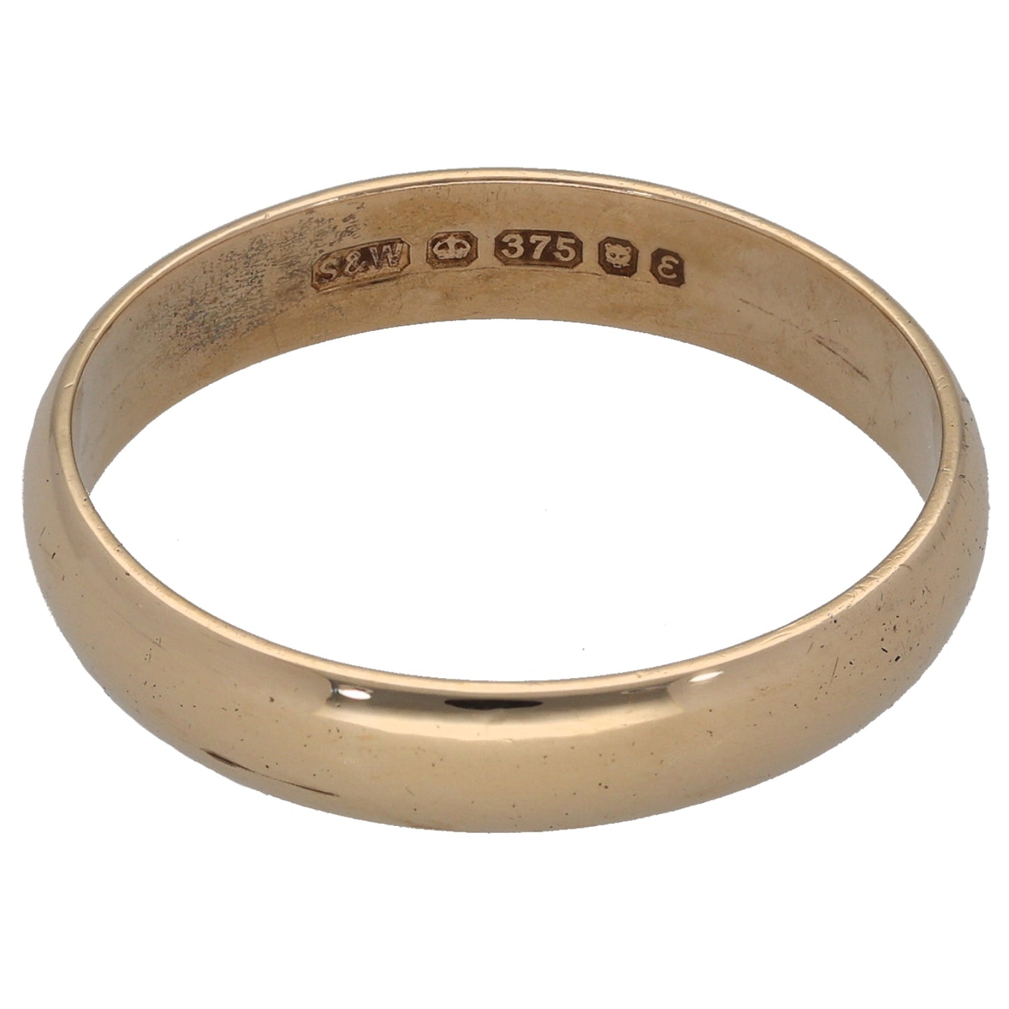9ct Gold Plain Wedding Ring Size V