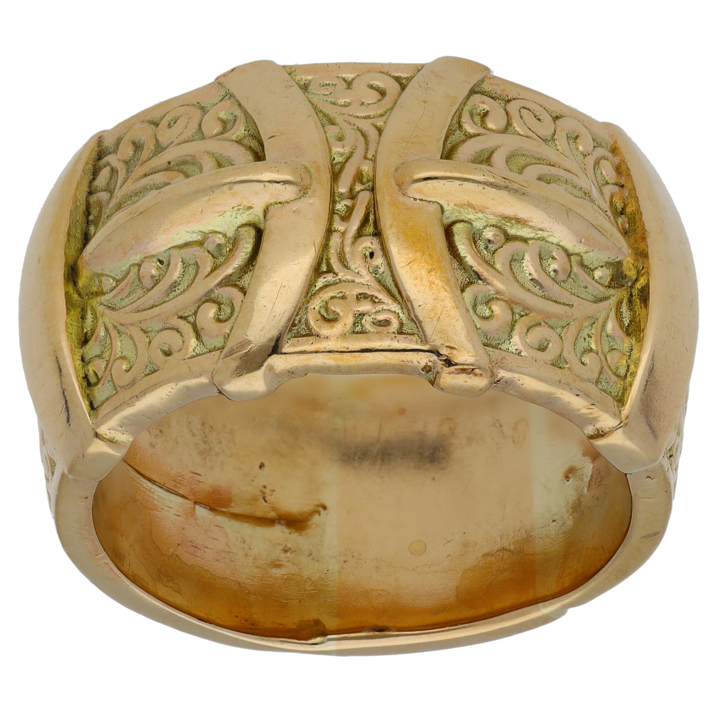 9ct Gold Buckle Ring Size Z+2