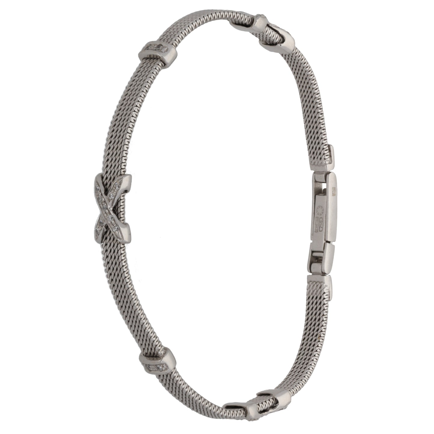 18ct White Gold Cubic Zirconia Alternative Bracelet