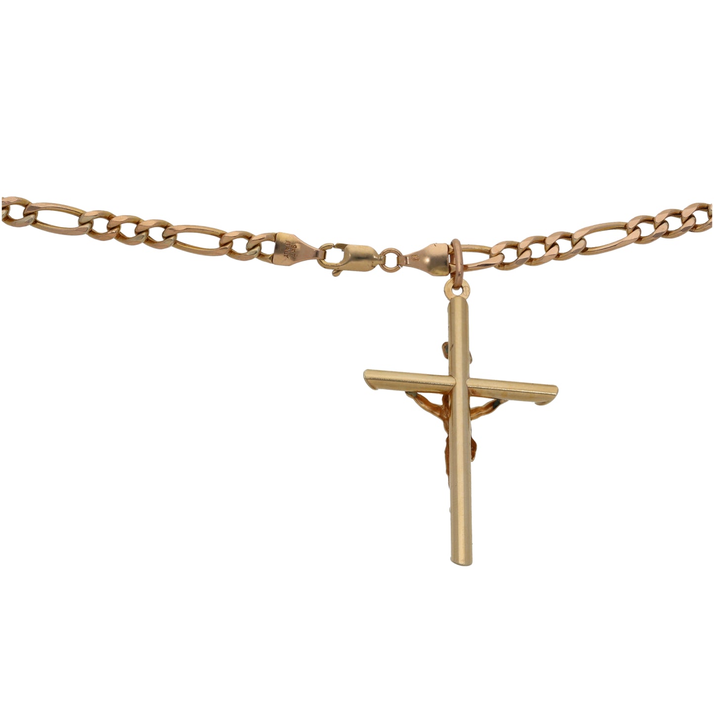 9ct Gold Crucifix Pendant With Chain