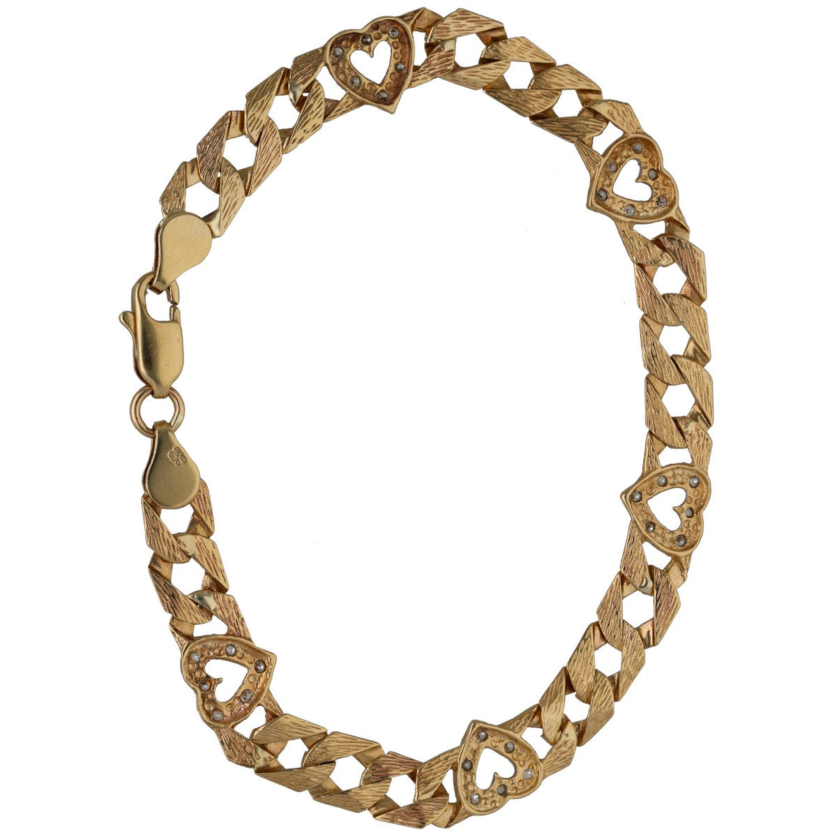 9ct Gold Cubic Zirconia Alternative Bracelet