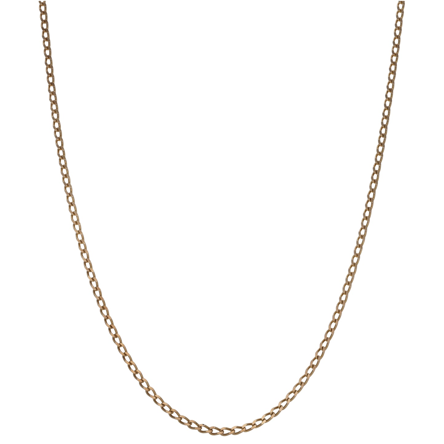 9ct Gold Curb Chain 18"