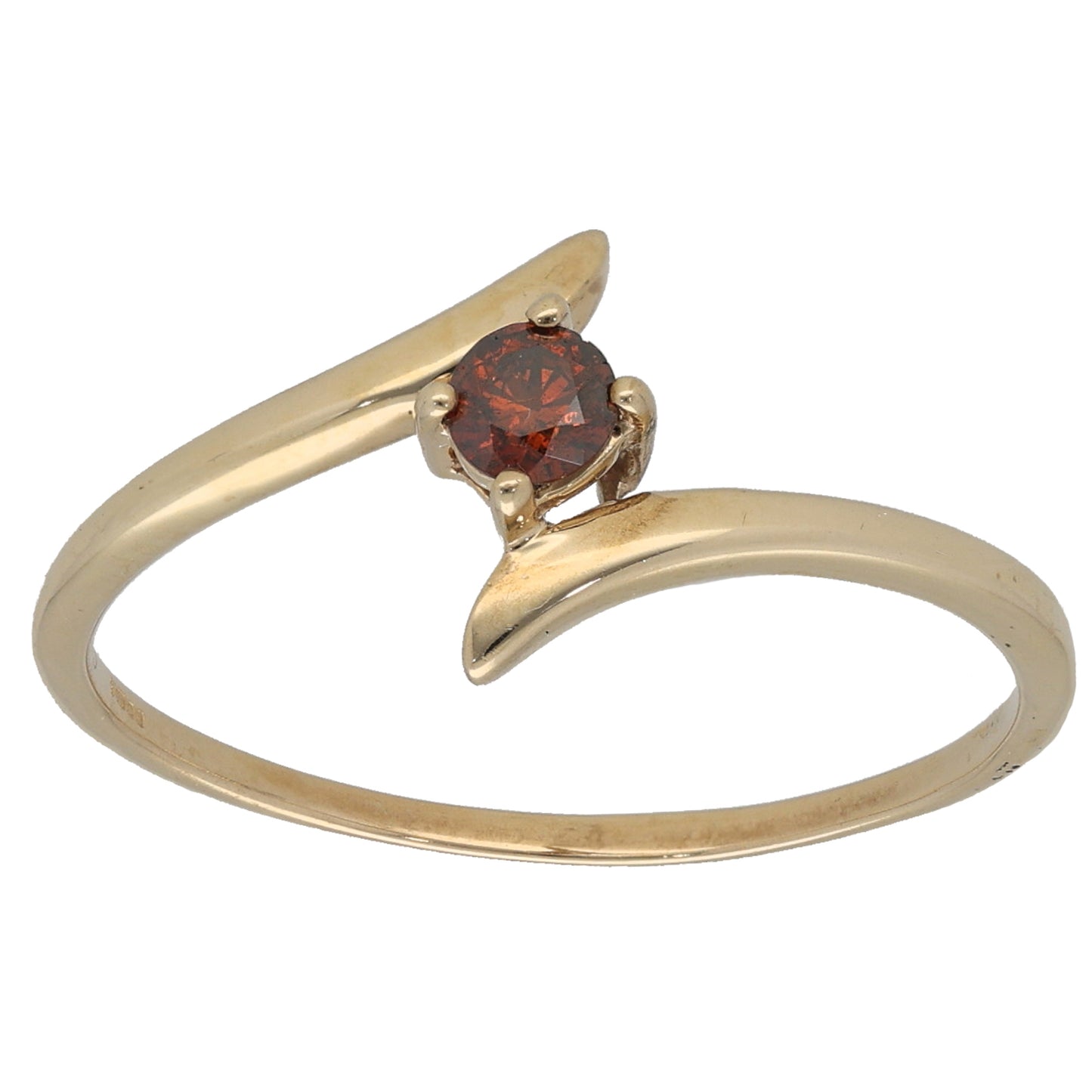 9ct Gold 0.17ct Diamond Solitaire Ring Size T