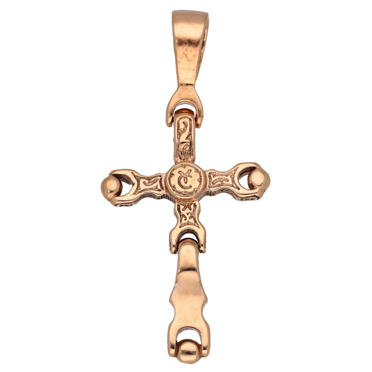 9ct Rose Gold Cross Pendant