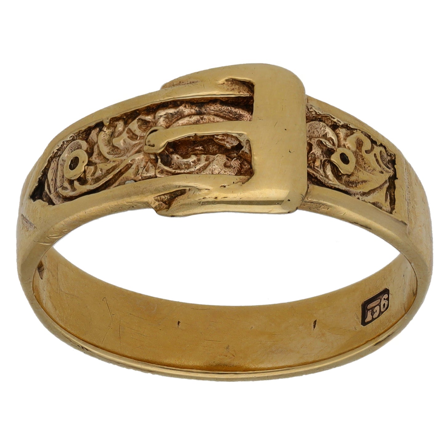 9ct Gold Buckle Ring Size S