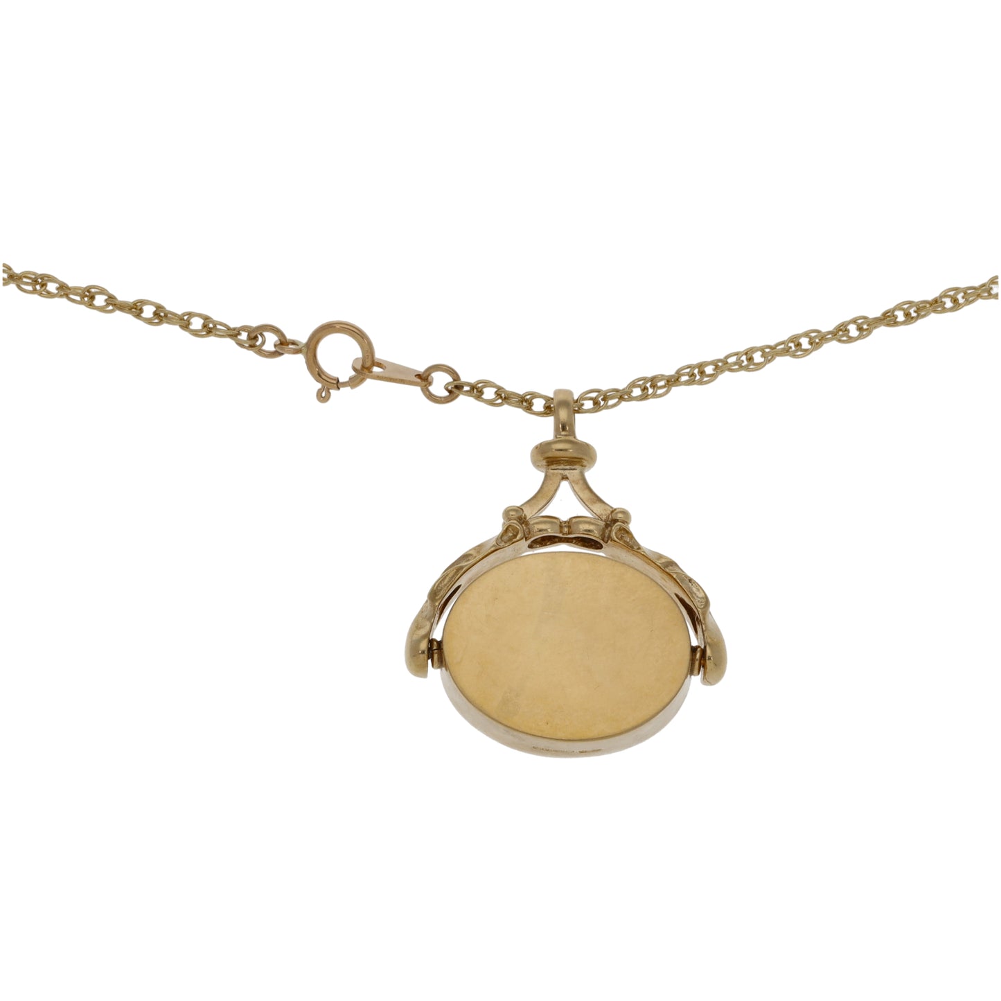 9ct Gold Carnelian Fob Pendant With Chain