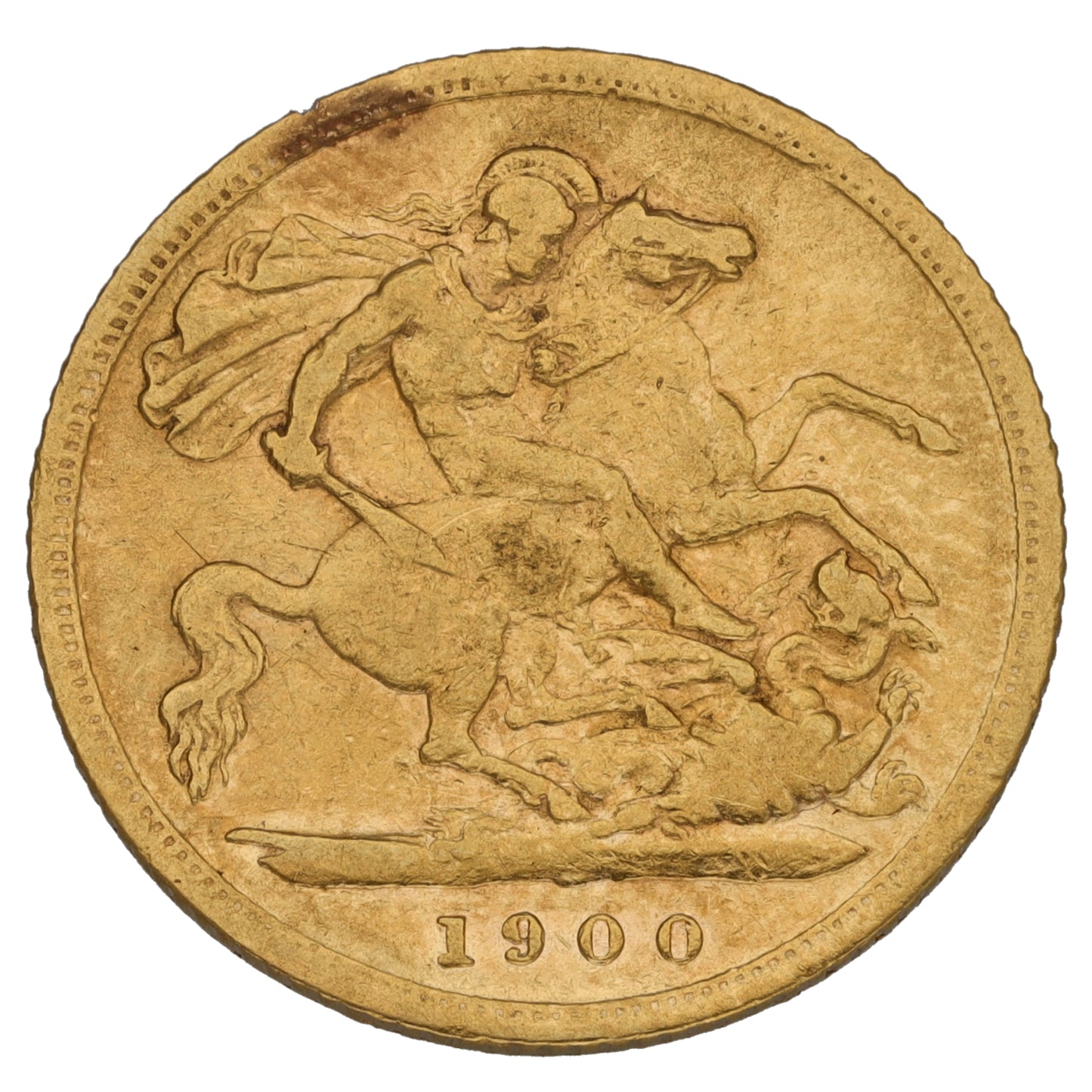 22ct Gold Queen Victoria Half Sovereign Coin 1900