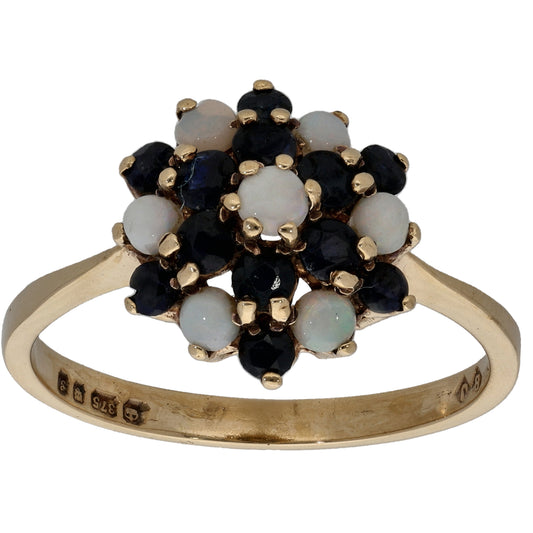 9ct Gold Sapphire & Opal Dress/Cocktail Ring Size P