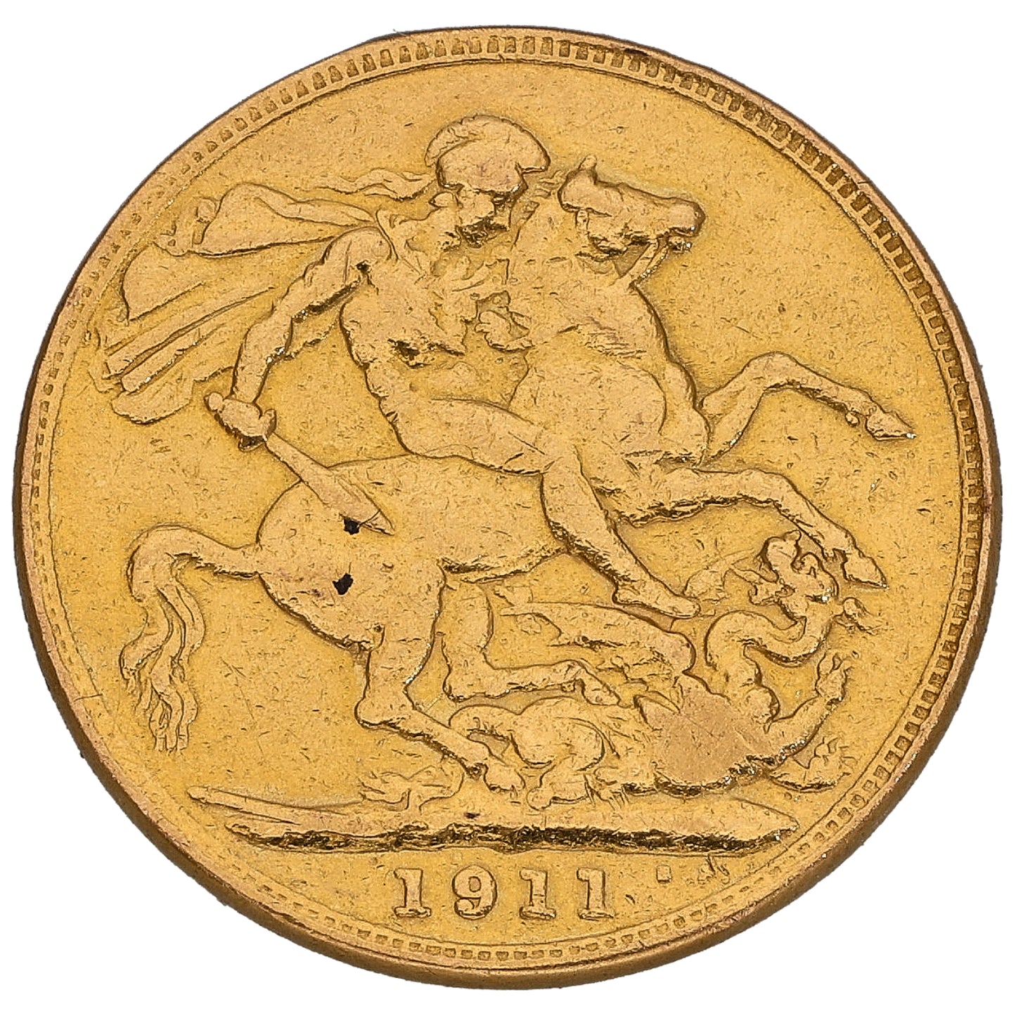 22ct Gold King George V Full Sovereign Coin 1911