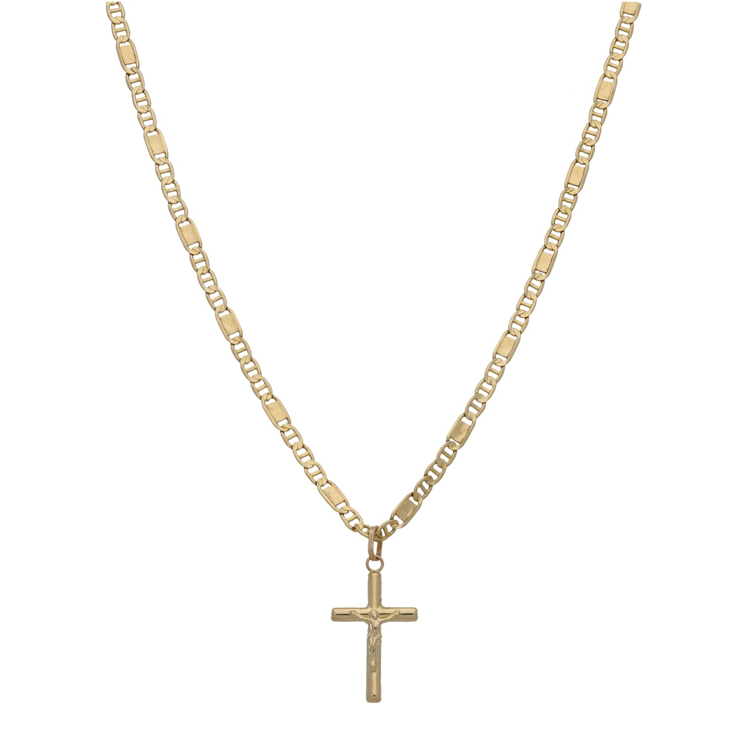 14ct Gold Cross Pendant With Chain