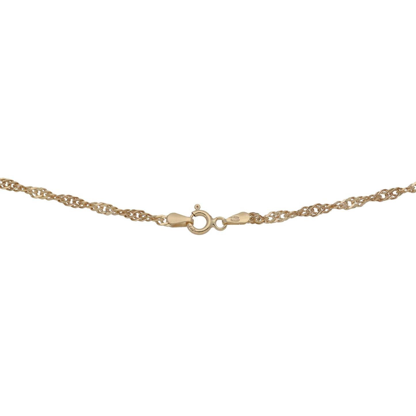 New 9ct Gold Hollow Singapore Chain 22"