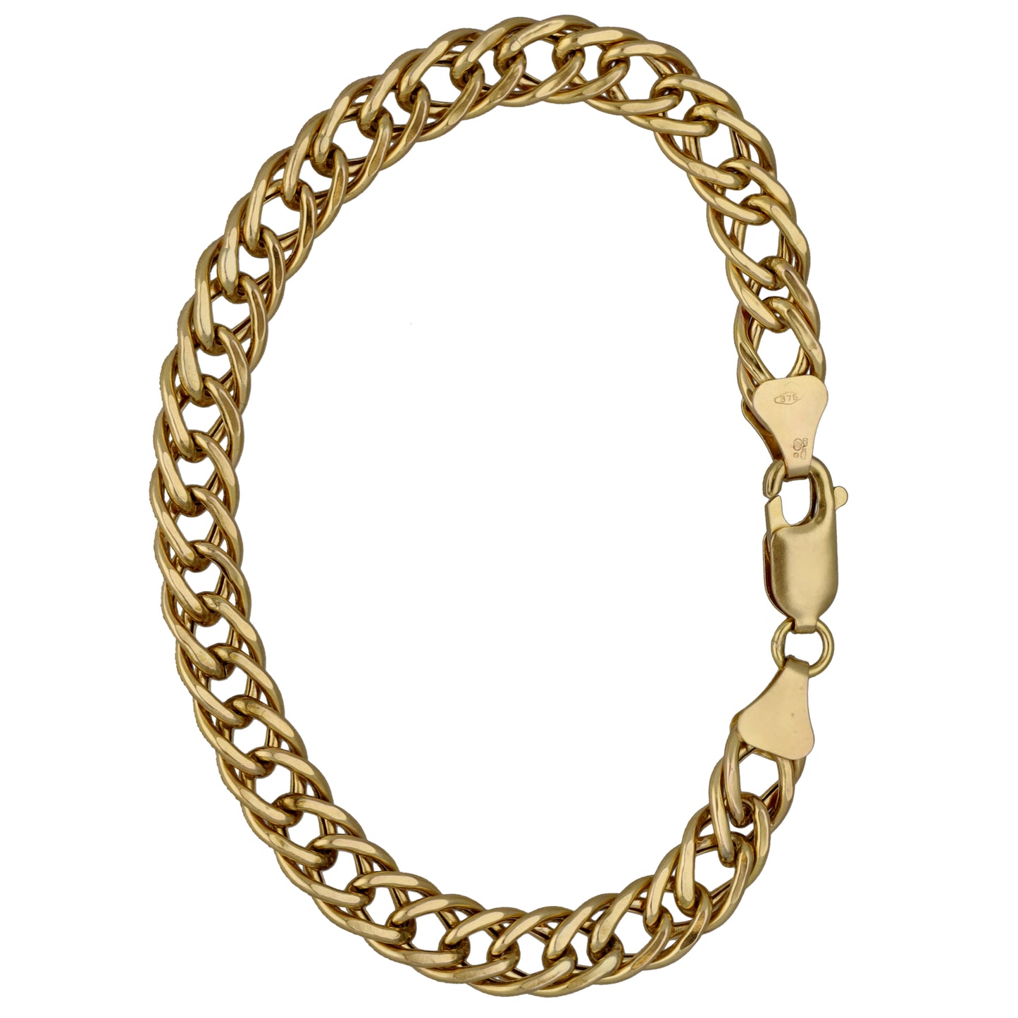 9ct Gold Double Curb Bracelet
