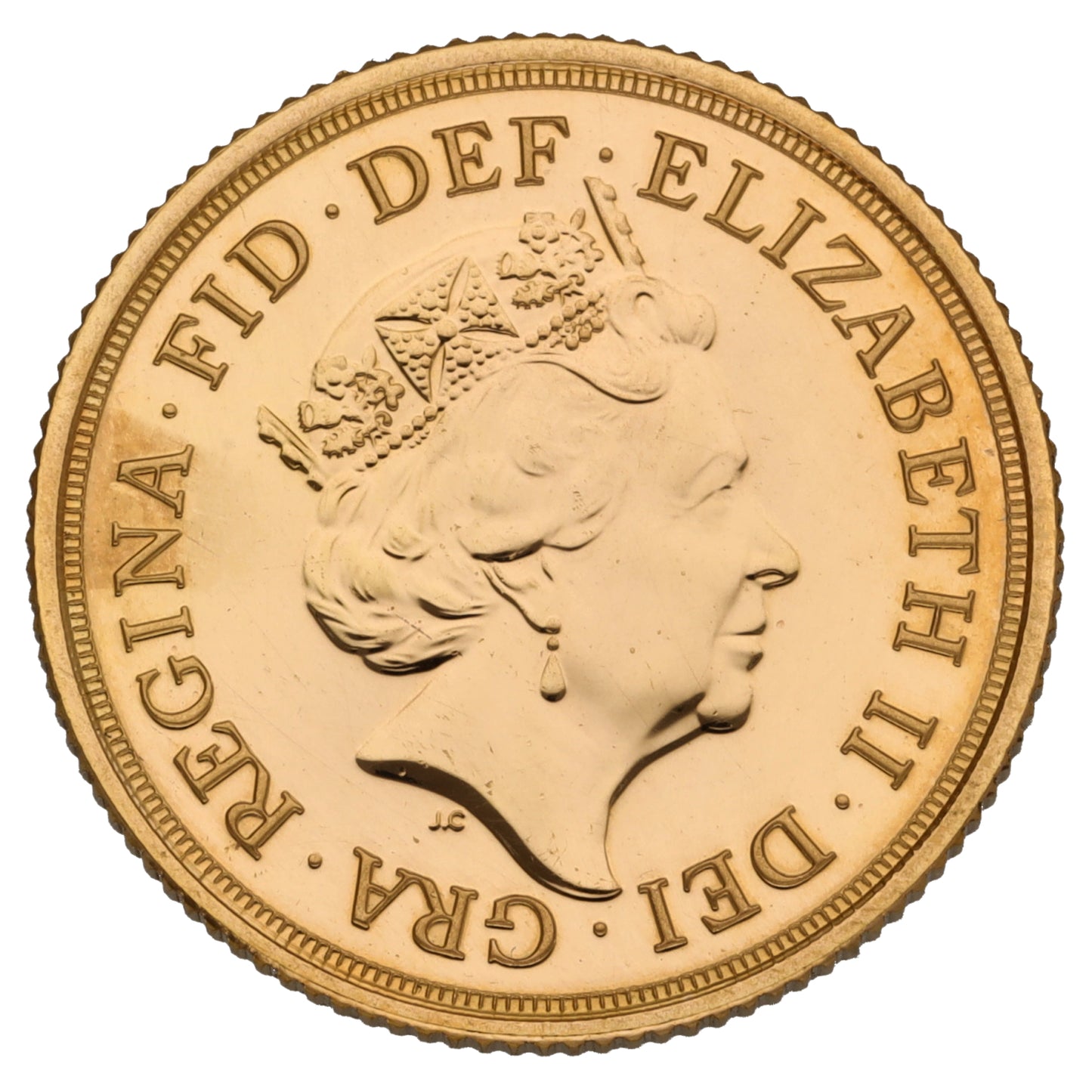 22ct Gold Queen Elizabeth II Date Stamp Full Sovereign Coin 2021