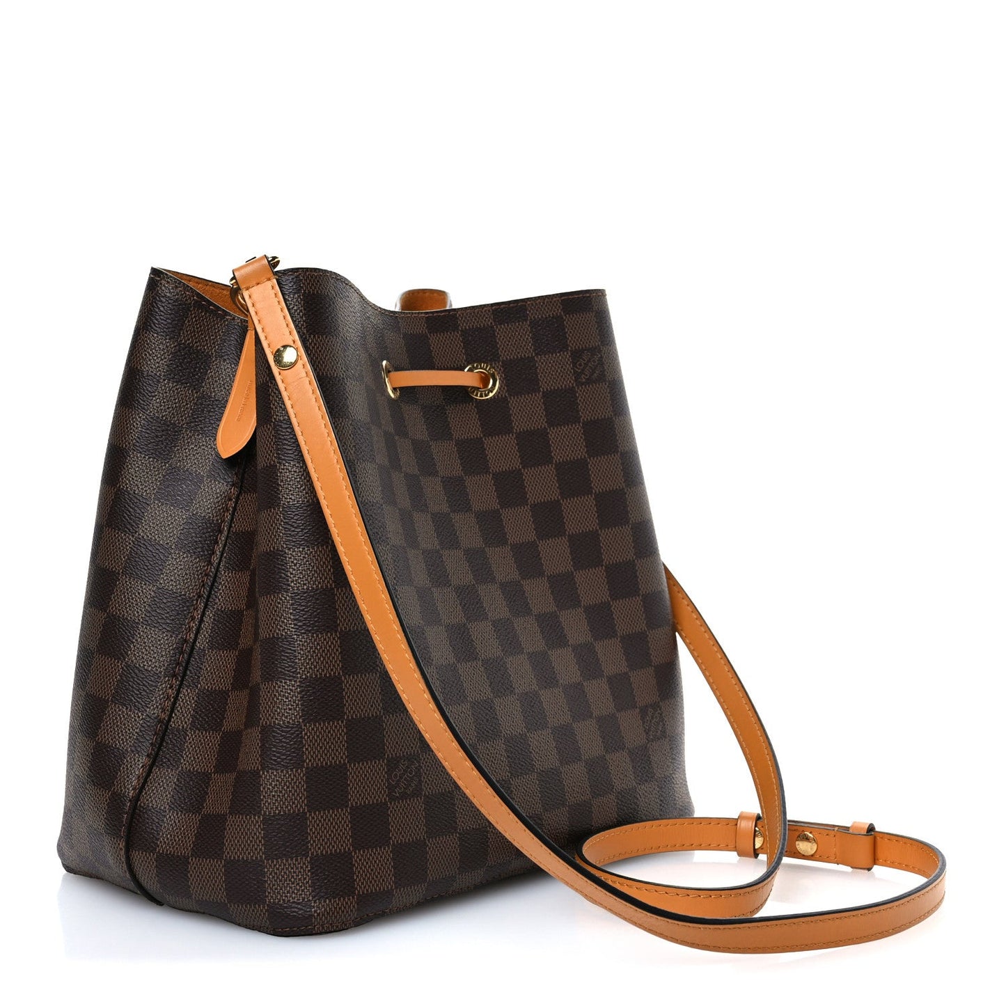 Louis Vuitton Damier Ebene Neonoe MM Coated Canvas Bag - Brown