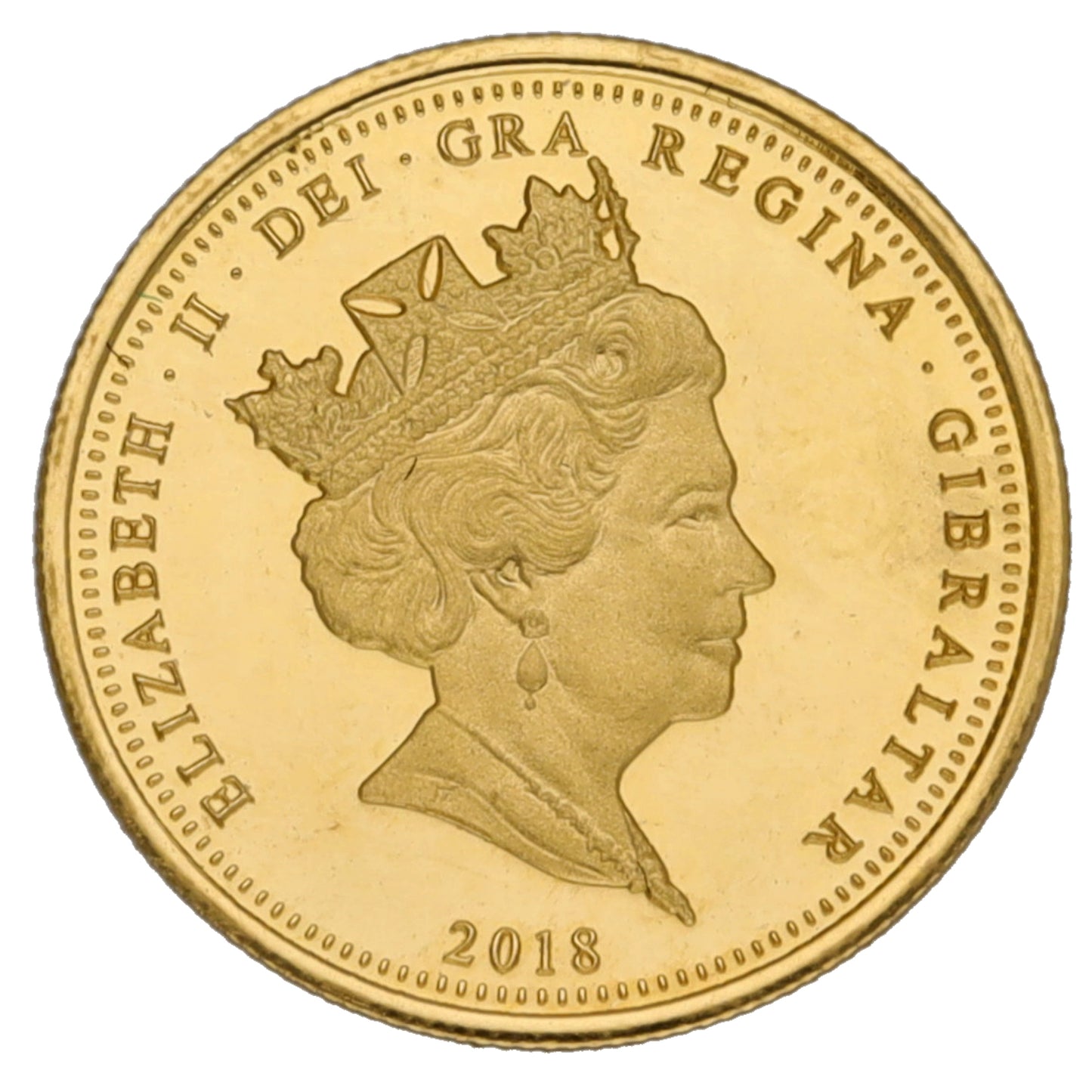 22ct Gold Queen Elizabeth II Coronation Quarter Sovereign Coin 2018