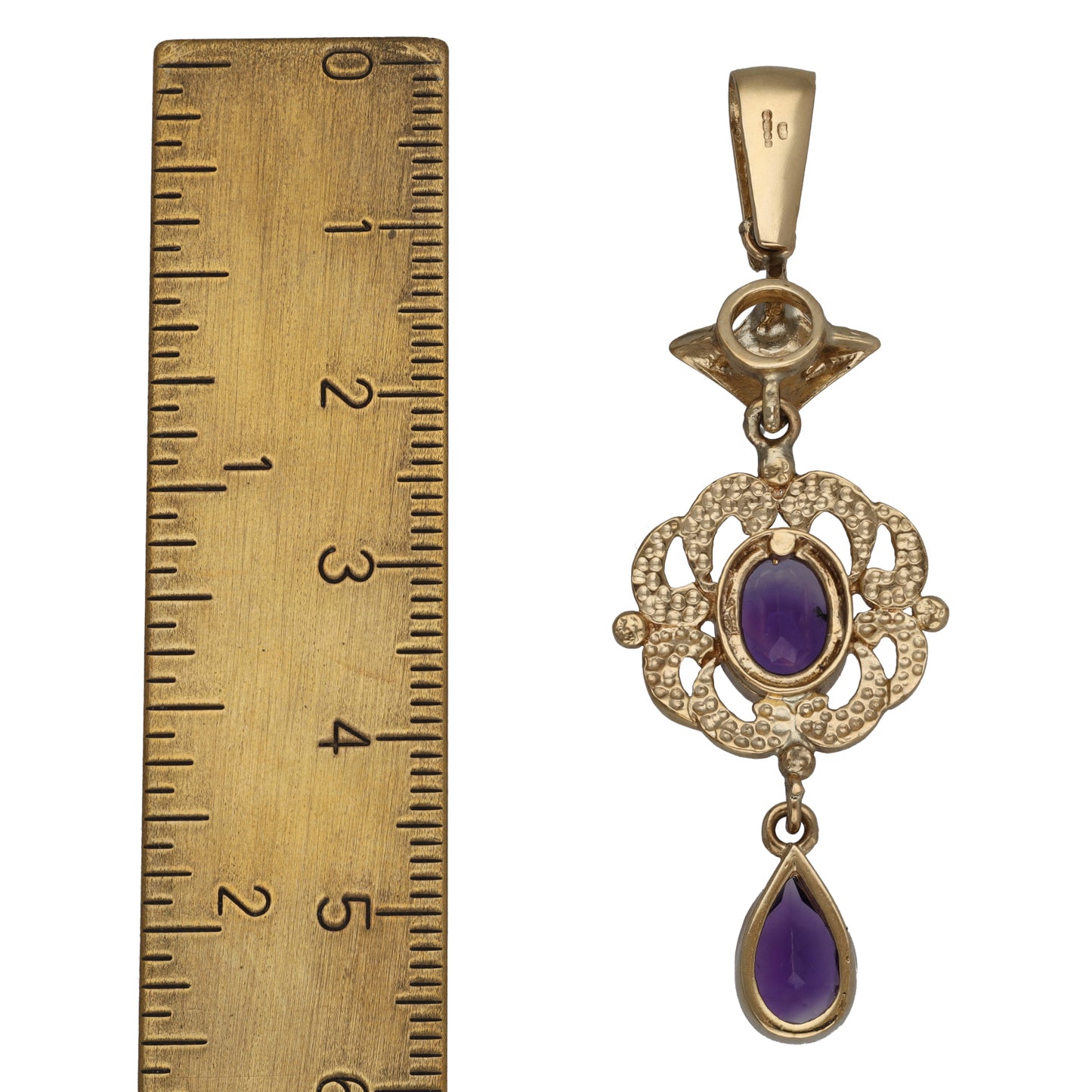 9ct Gold Amethyst Dress/Cocktail Pendant