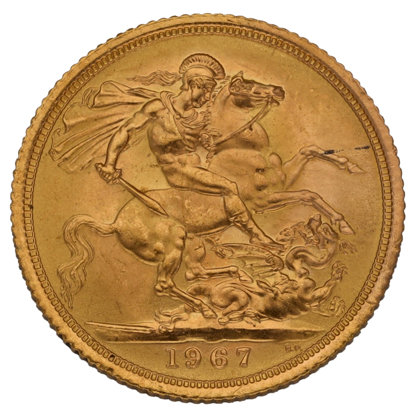 22ct Gold Queen Elizabeth II Full Sovereign Coin 1967