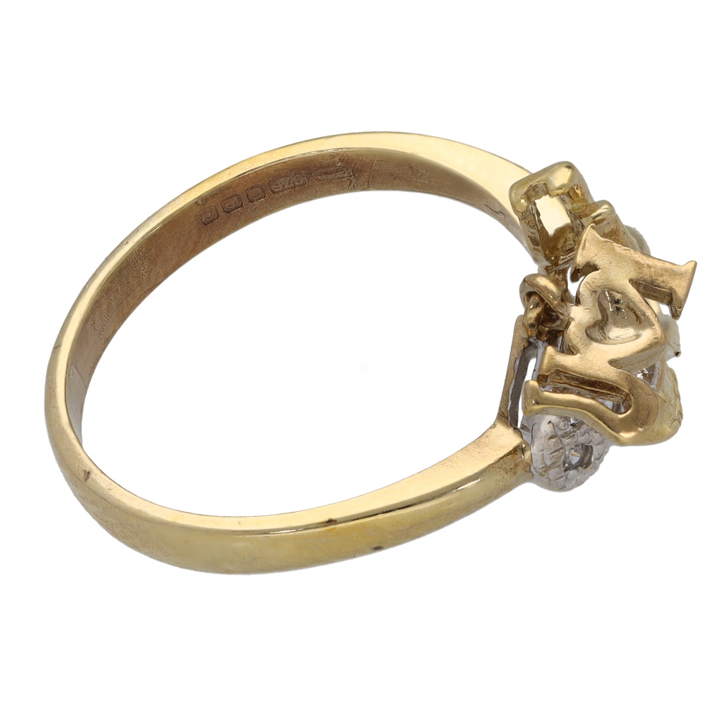9ct Gold Cubic Zirconia Alternative Ring Size O