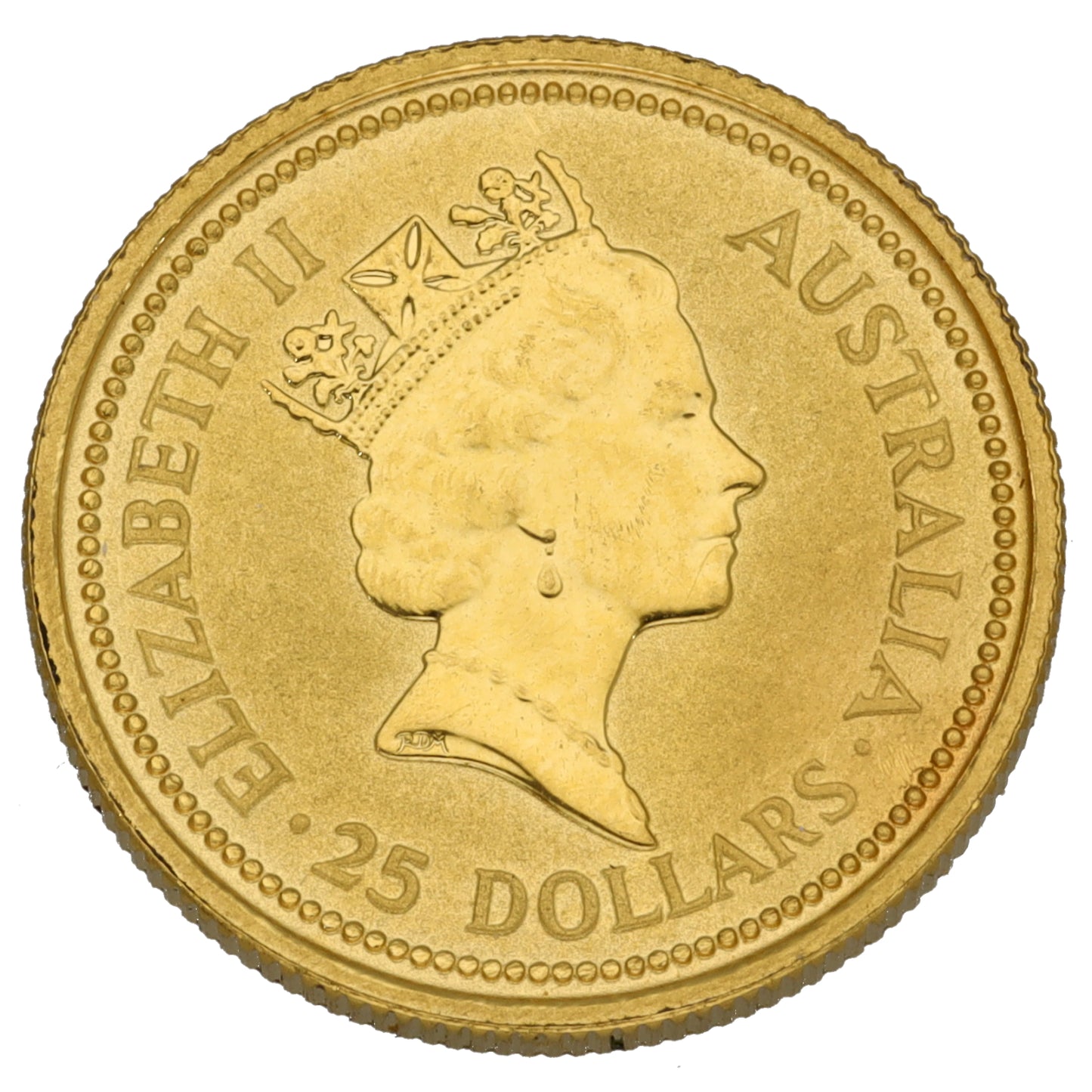 24ct Gold Australian Nugget 1/4 OZ Coin 1991