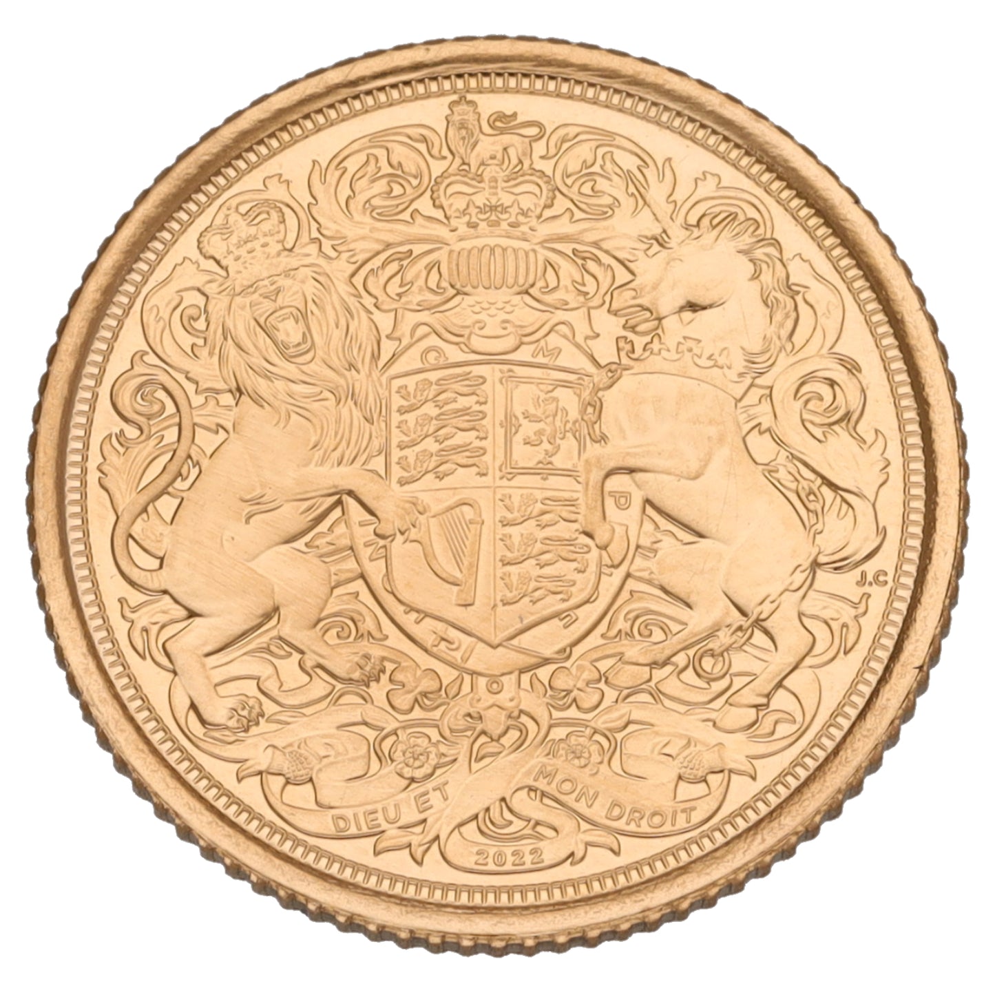 22ct Gold King Charles III Half Sovereign Coin 2022