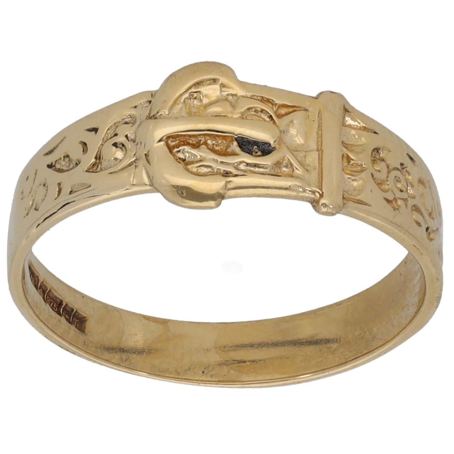 9ct Gold Buckle Ring Size M