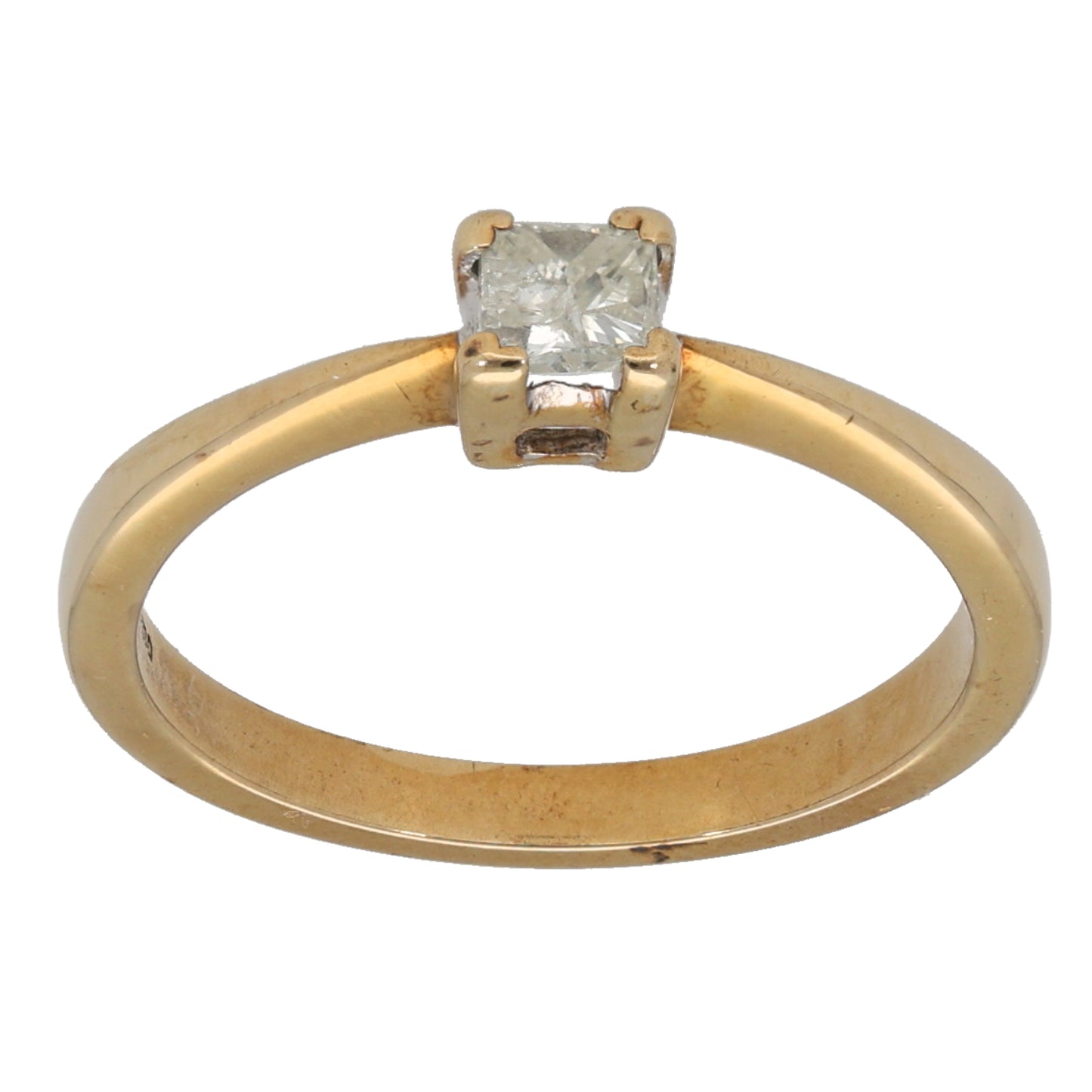9ct Gold 0.25ct Diamond Solitaire Ring Size K