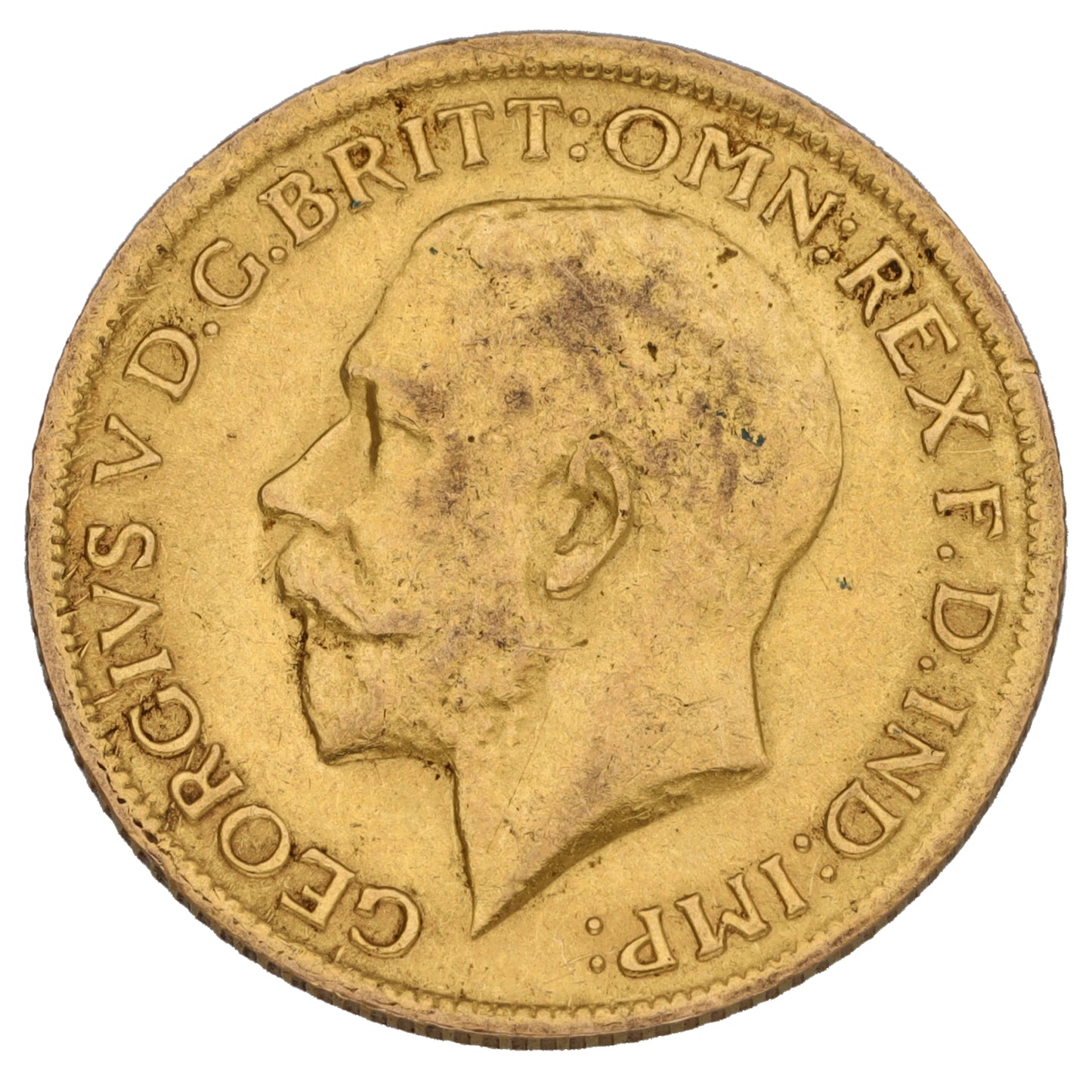 22ct Gold King George V Full Sovereign Coin 1918