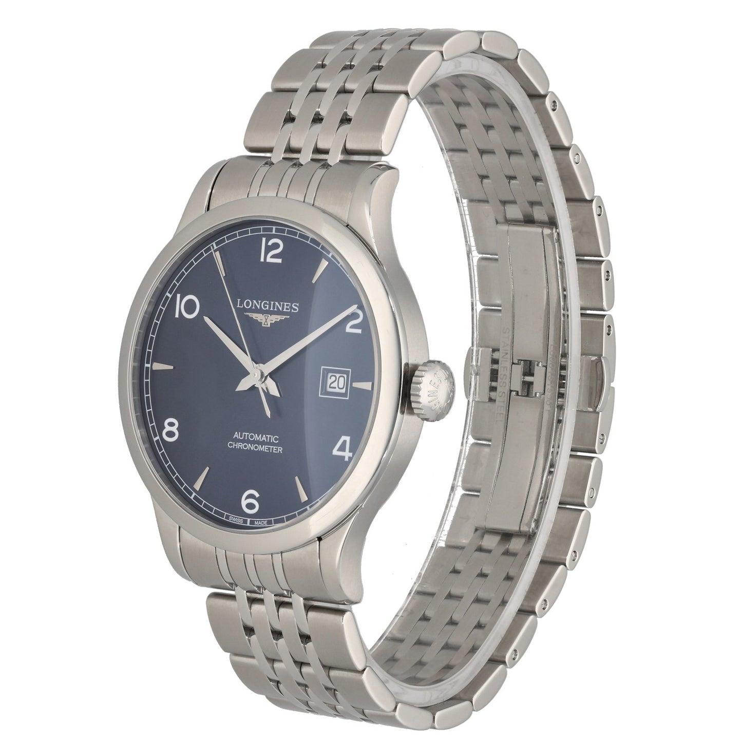 Longines Record L2.821.4 40mm Stainless Steel Watch