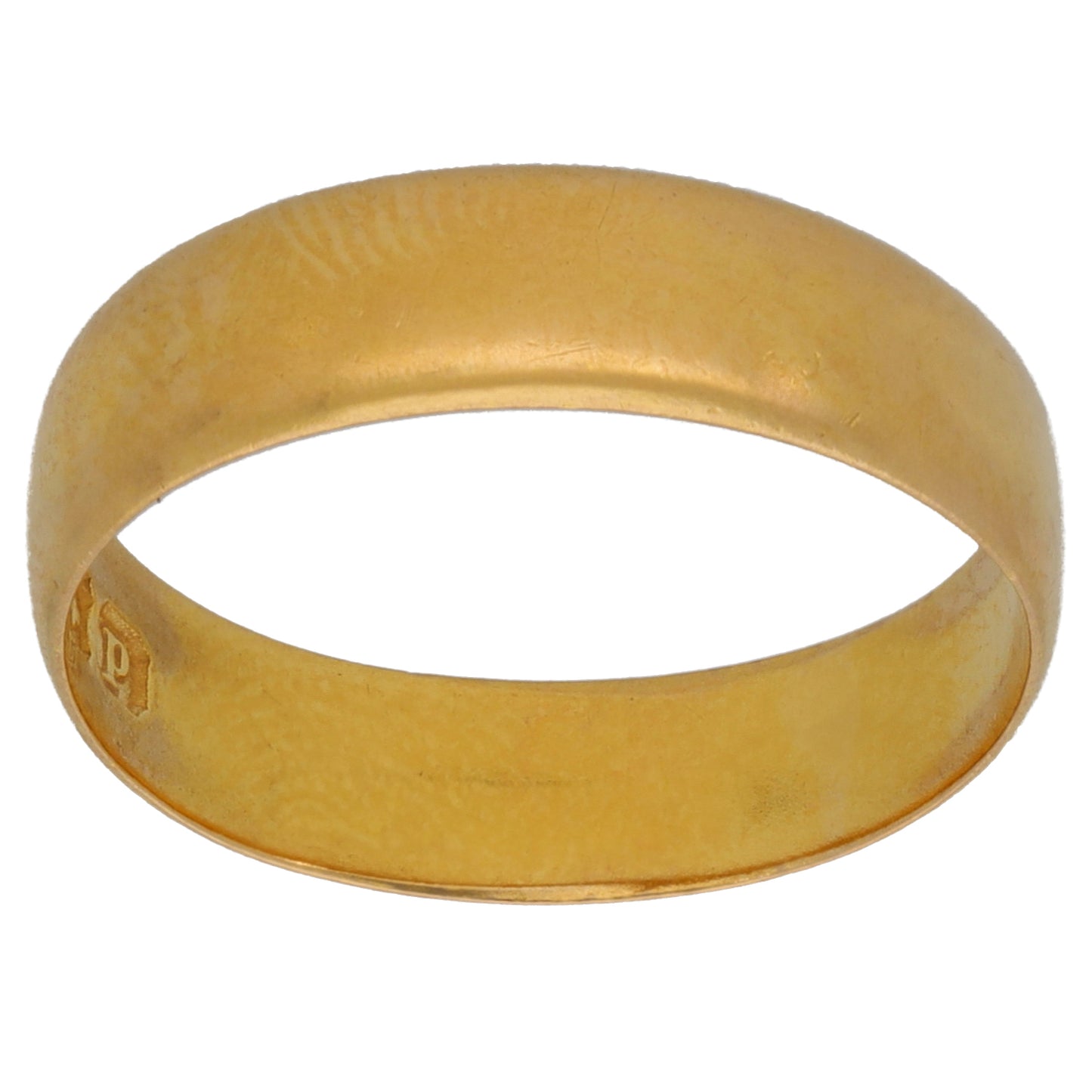 22ct Gold Plain Wedding Ring Size O