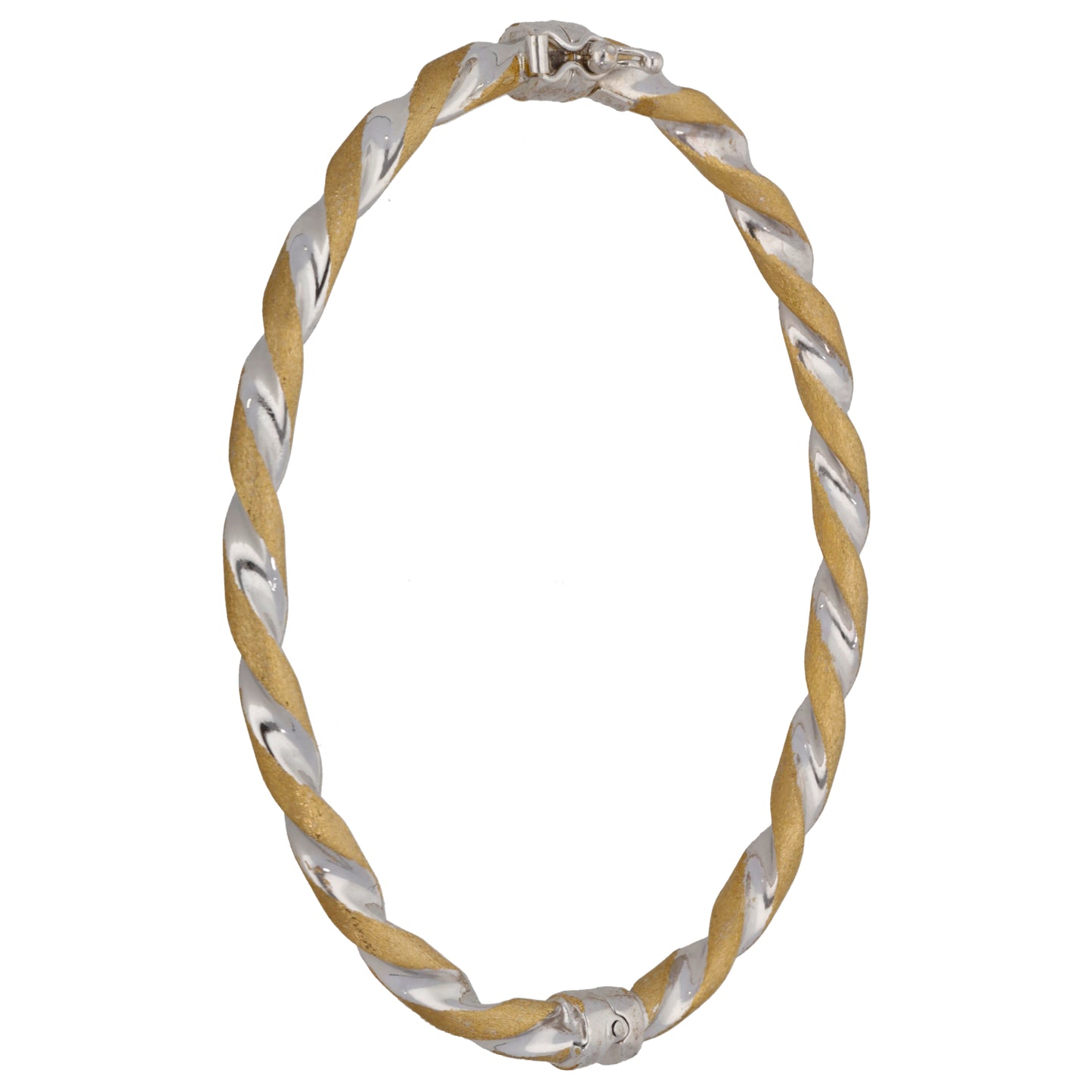 9ct Bicolour Gold Hinged/Clasp Bangle