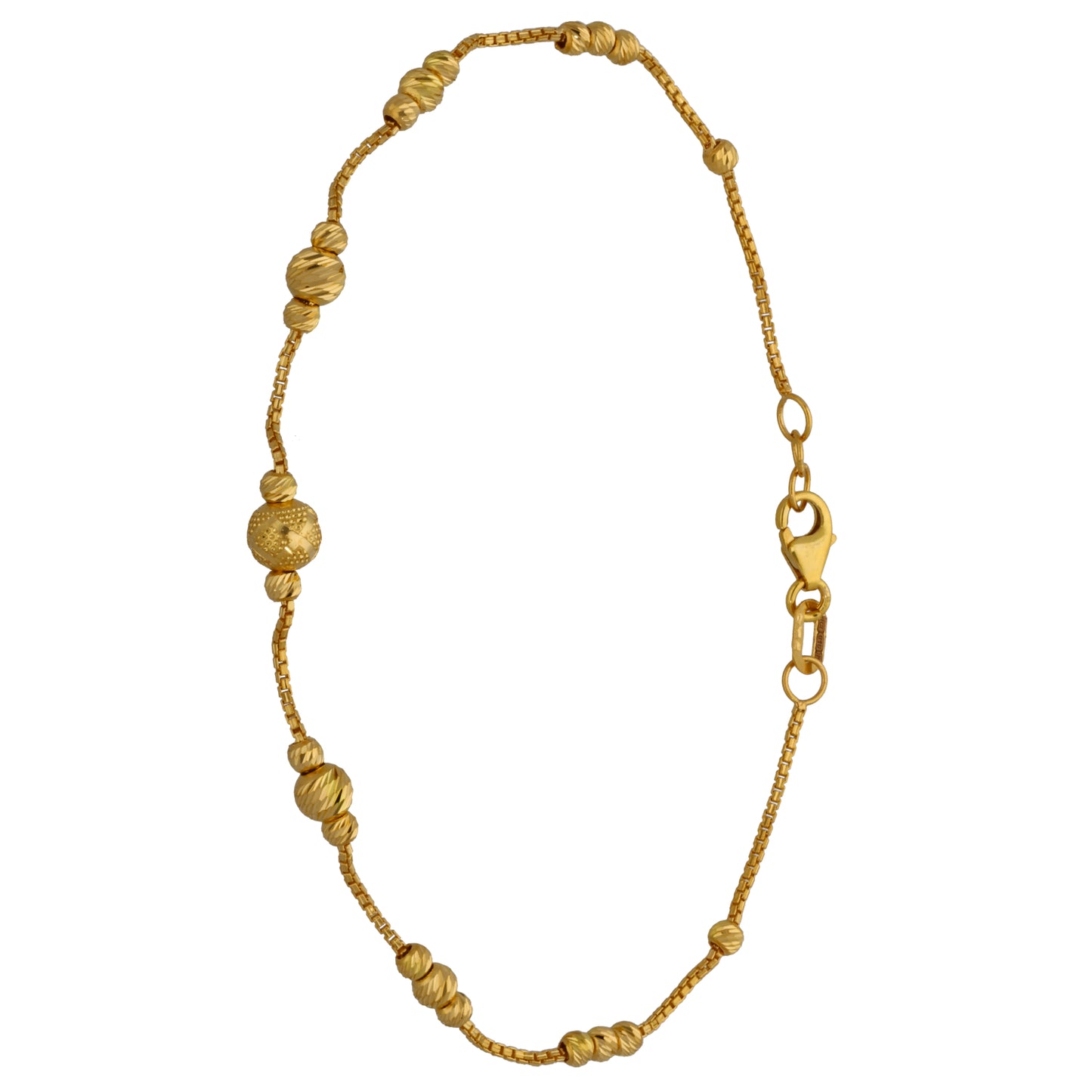 New 22ct Gold Fancy Beaded Bracelet
