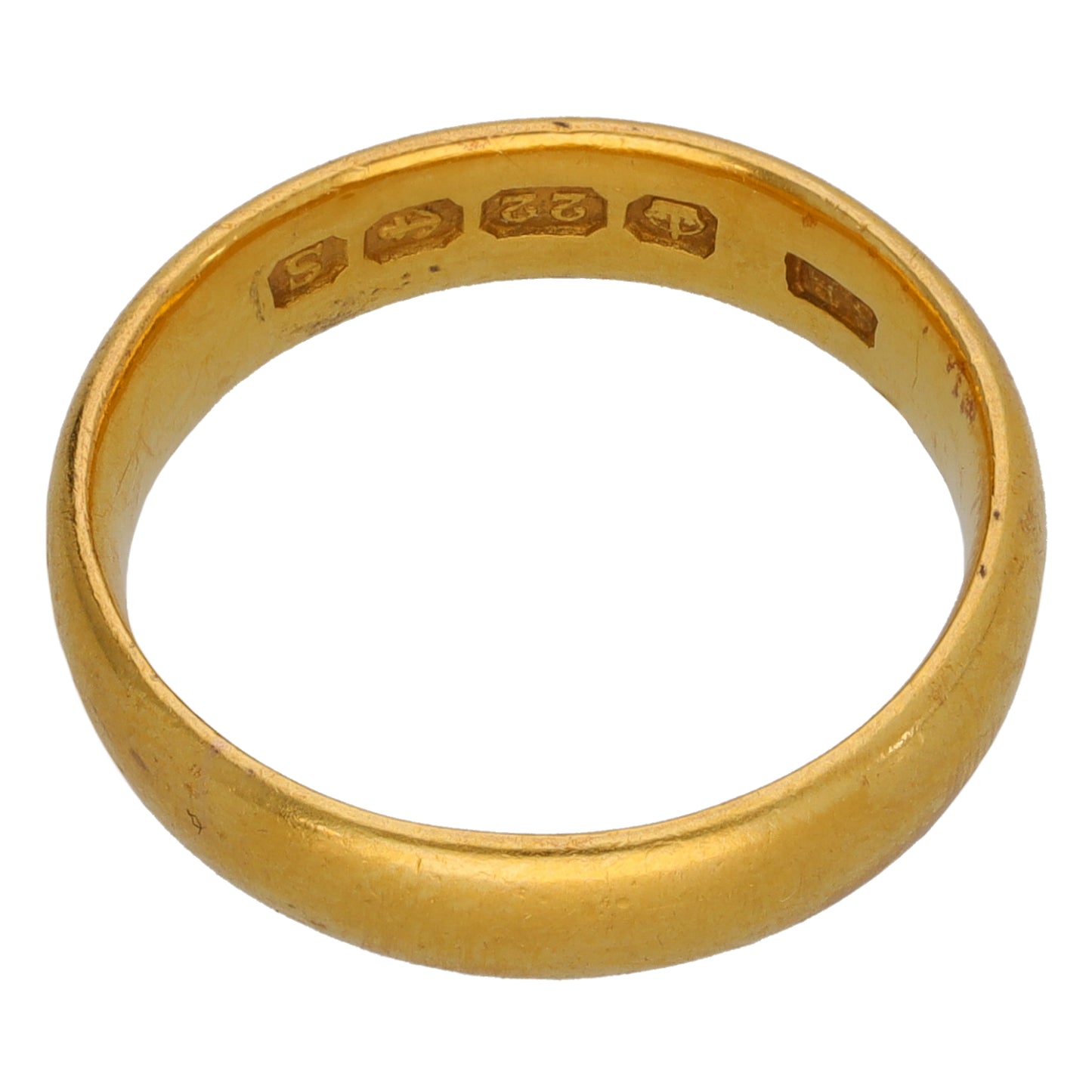 22ct Gold Plain Wedding Ring Size P