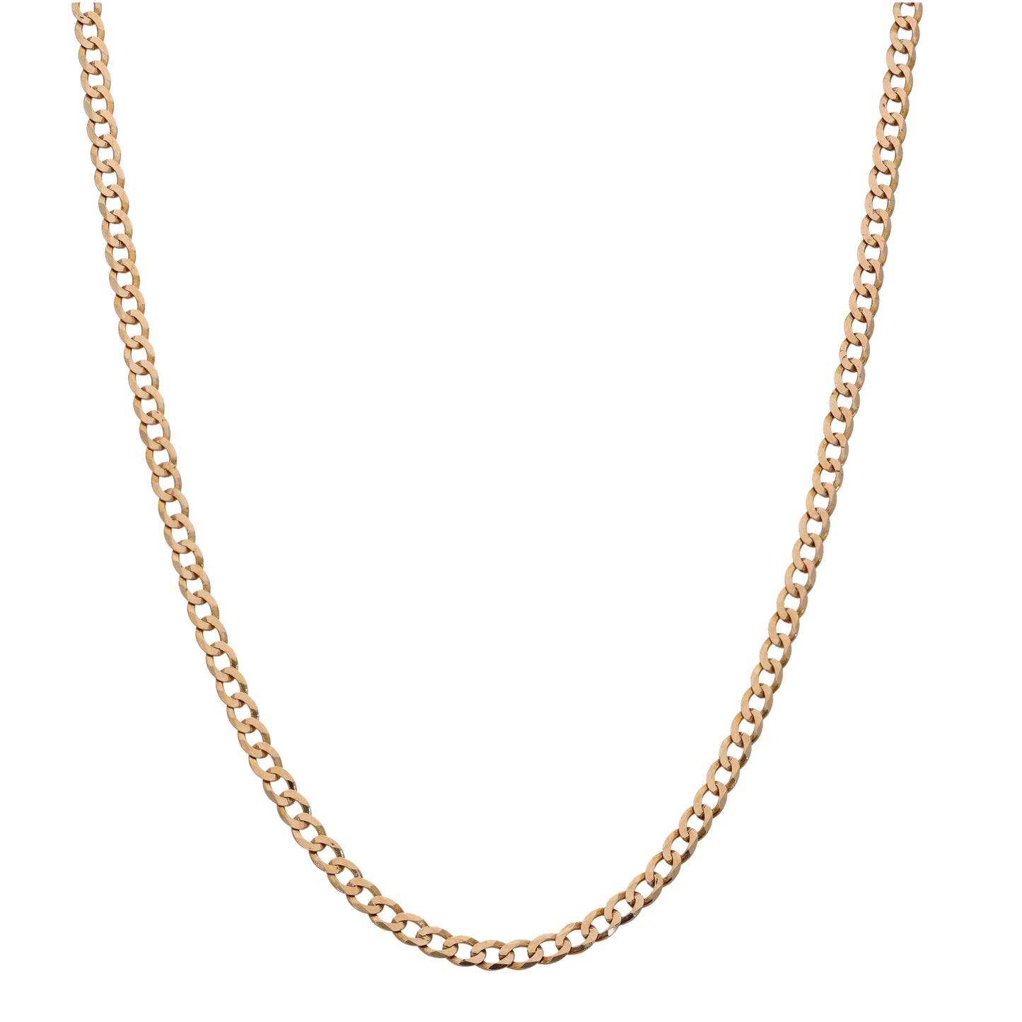 9ct Gold Curb Chain 18"