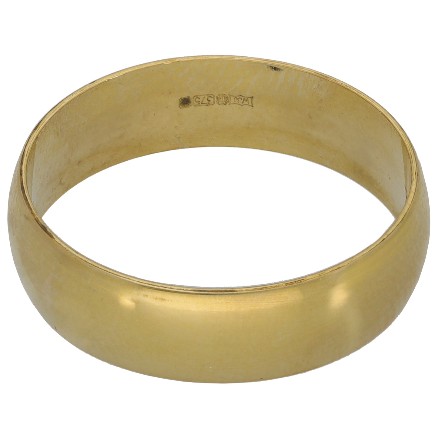 9ct Gold Plain Wedding Ring Size T
