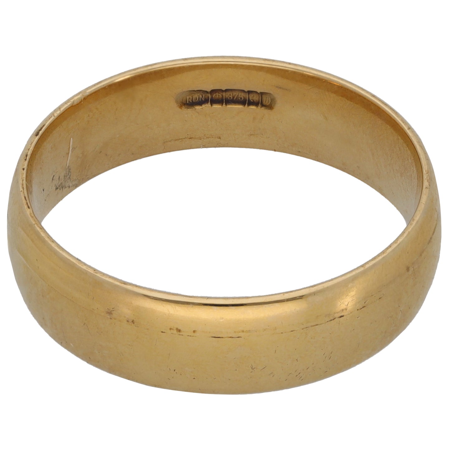 9ct Gold Plain Wedding Ring Size T