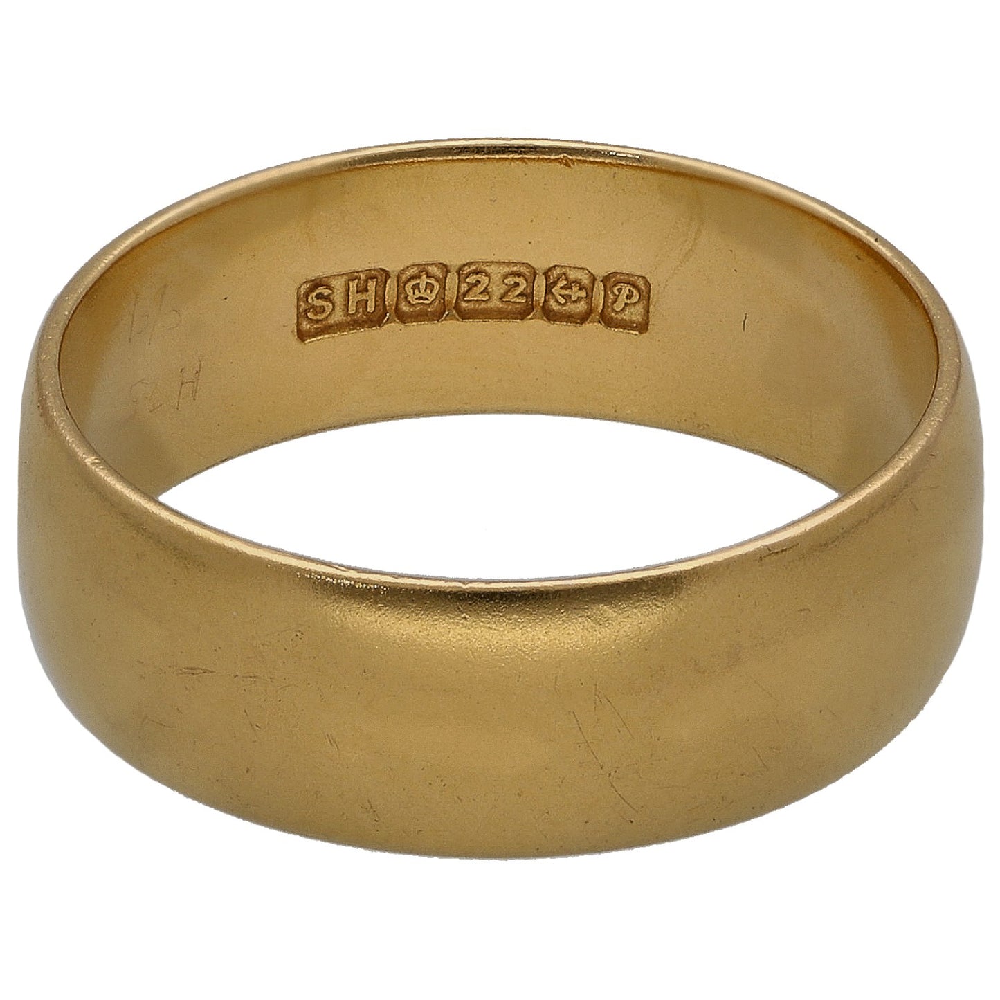 22ct Gold Plain Wedding Ring Size M