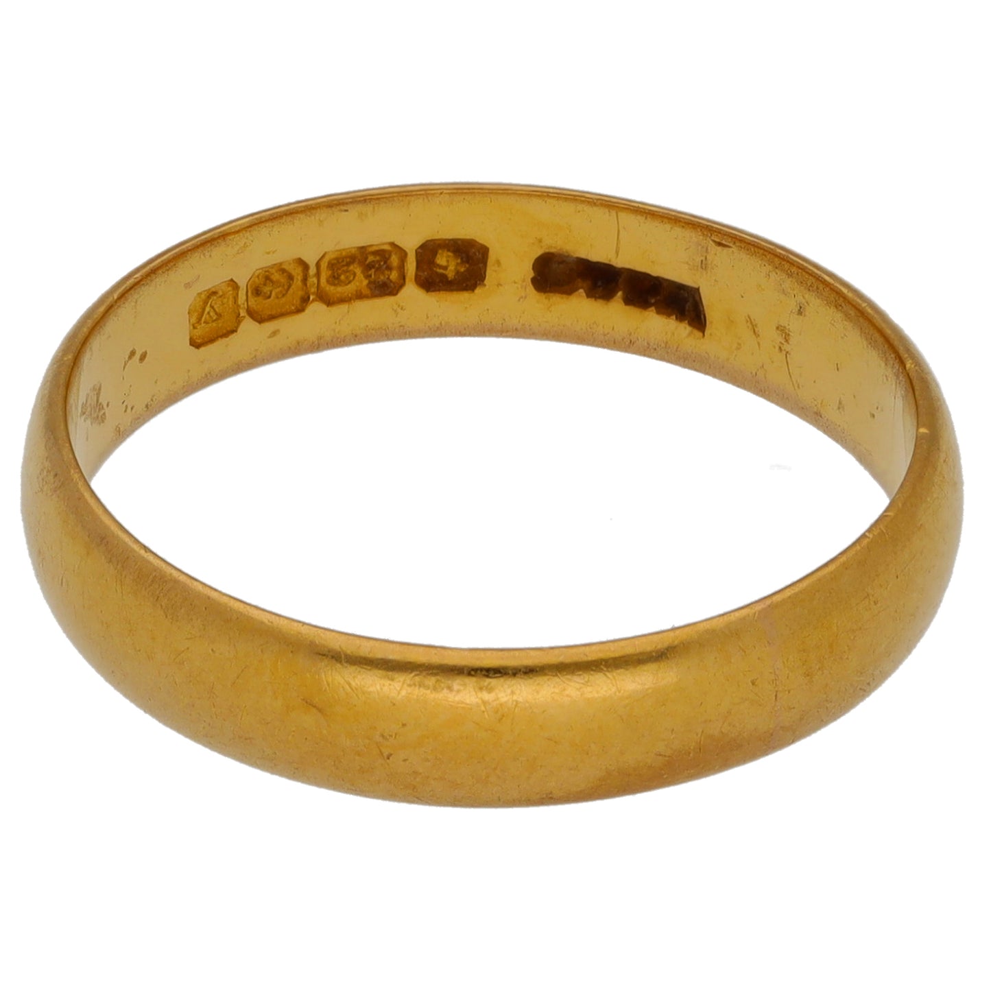 22ct Gold Plain Wedding Ring Size O