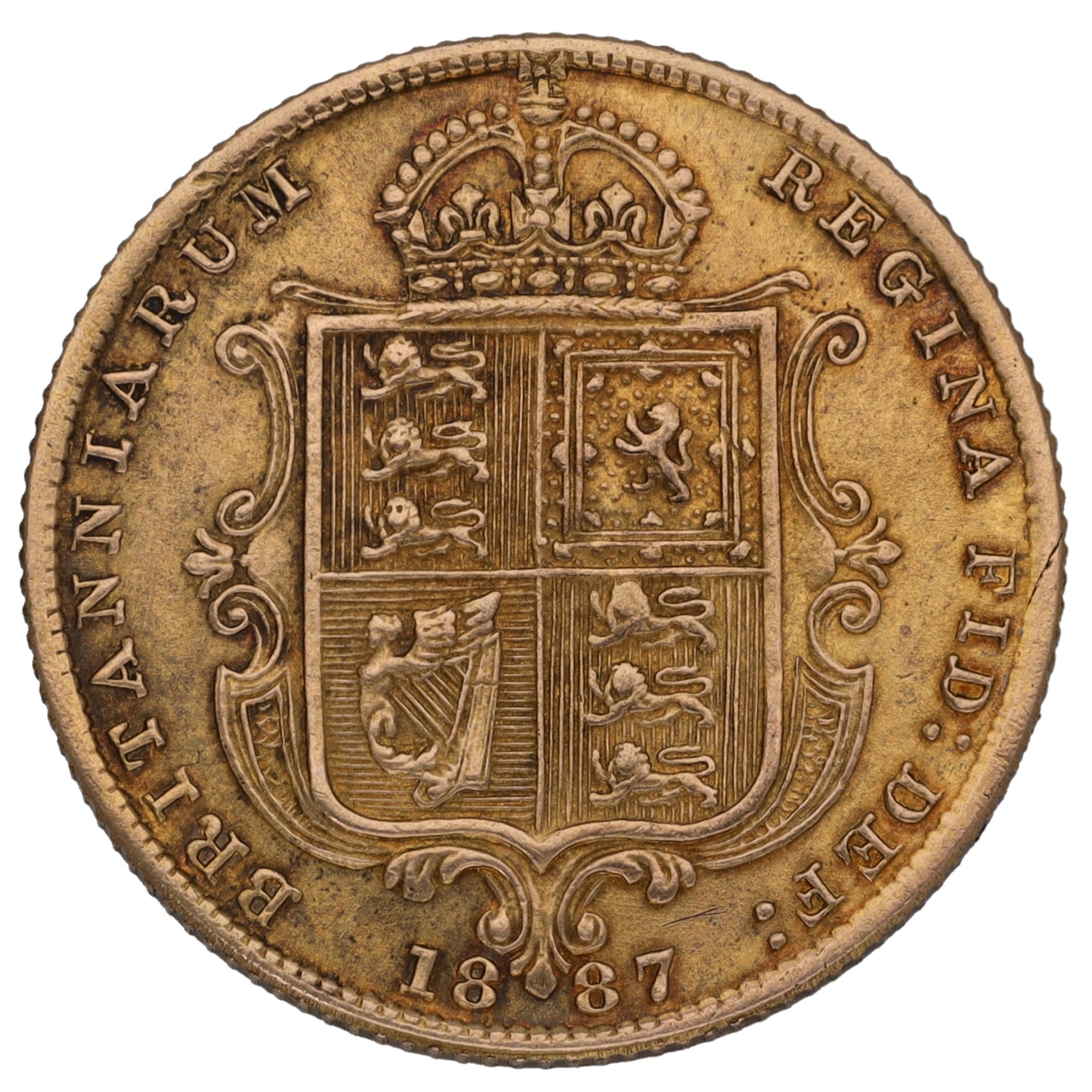 22ct Gold Queen Victoria Half Sovereign Coin 1887