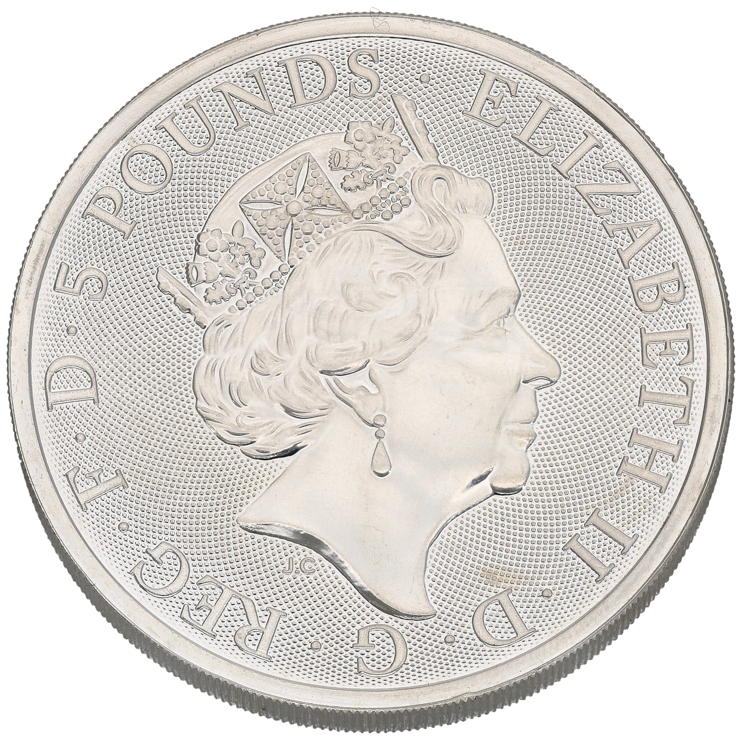Fine Silver Falcon Of The Plantagenets 2 OZ Coin 2019