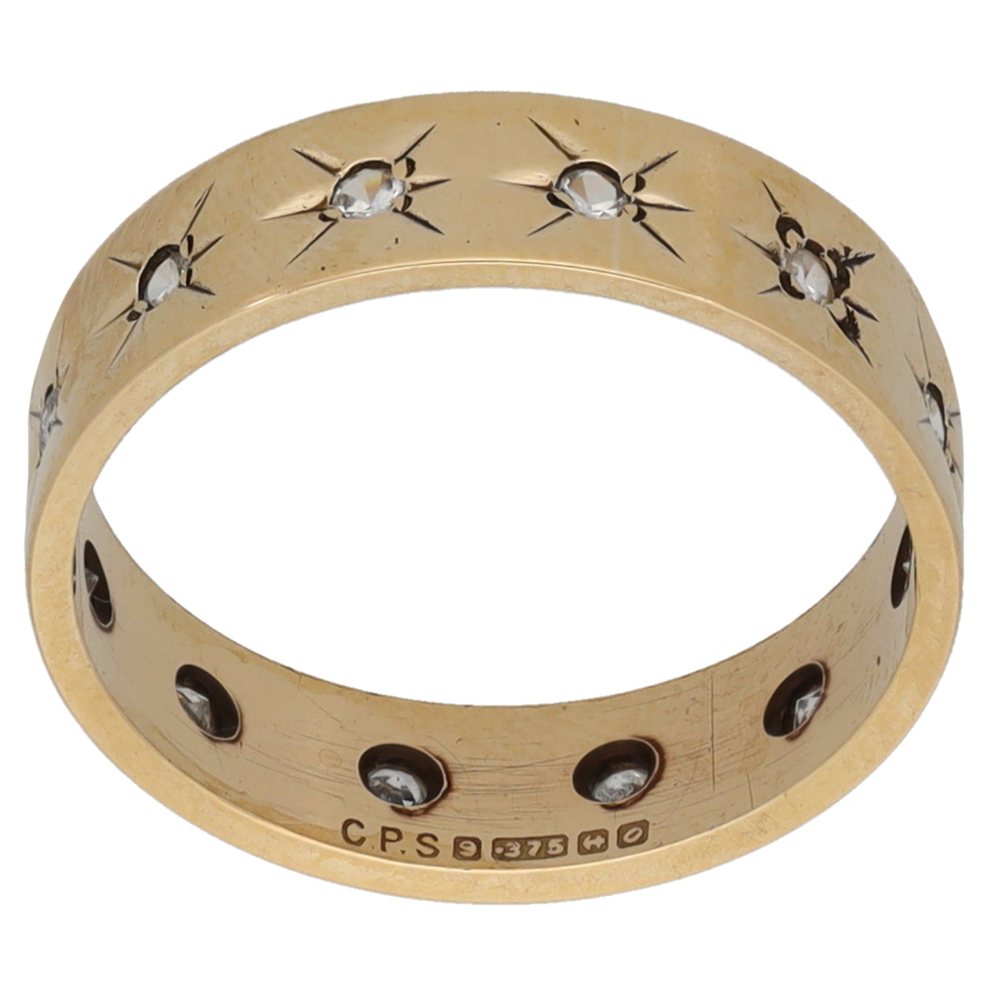 9ct Gold Cubic Zirconia Eternity Ring Size N