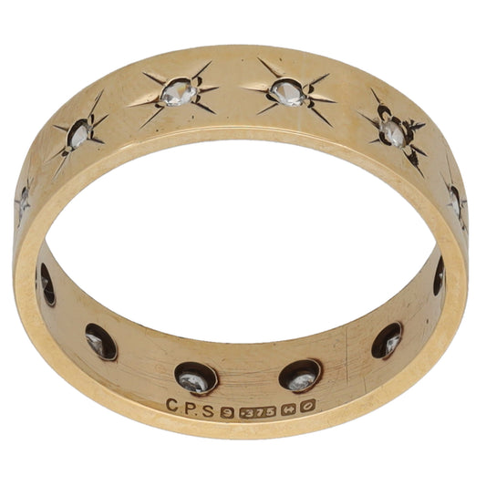 9ct Gold Cubic Zirconia Eternity Ring Size N