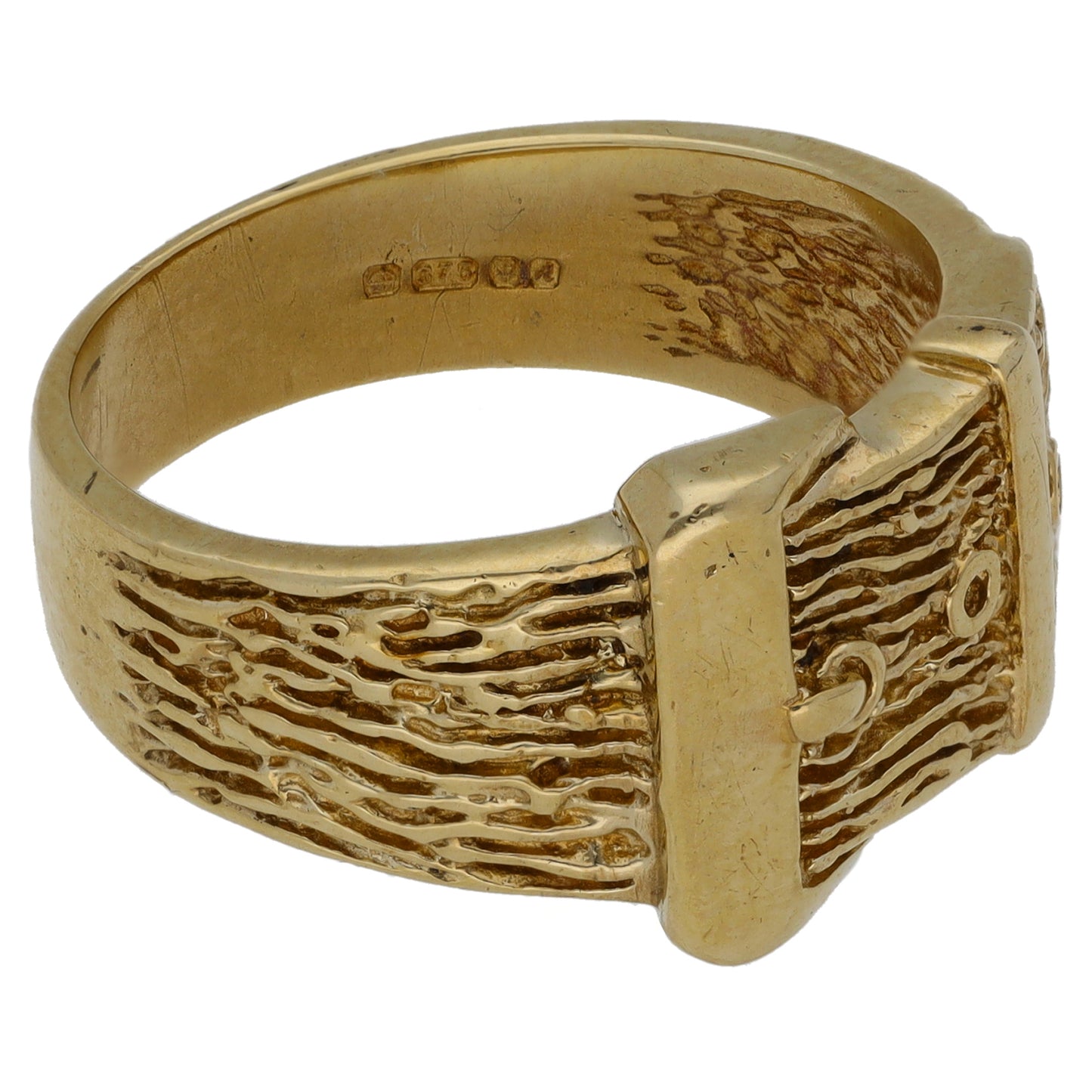 9ct Gold Buckle Ring Size V