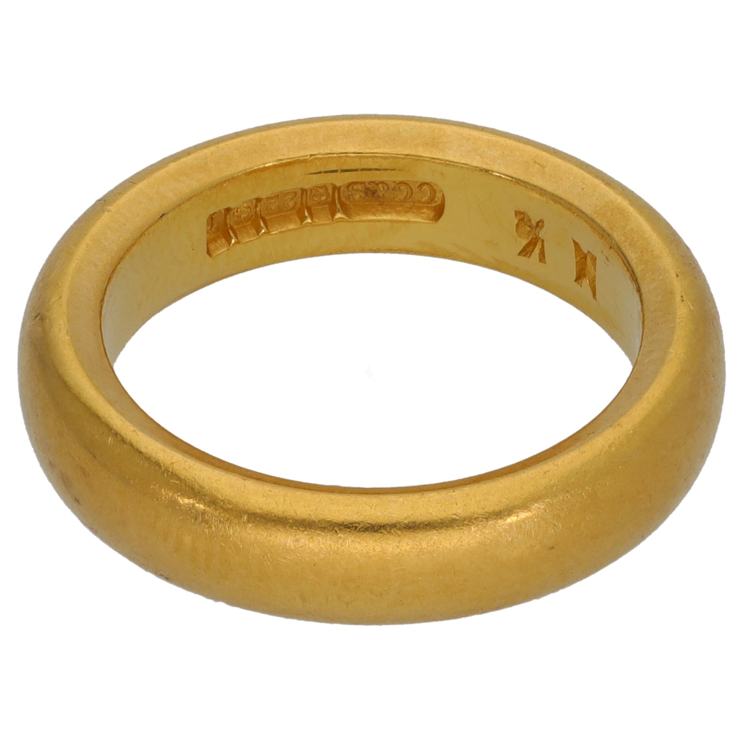 22ct Gold Plain Wedding Ring Size N