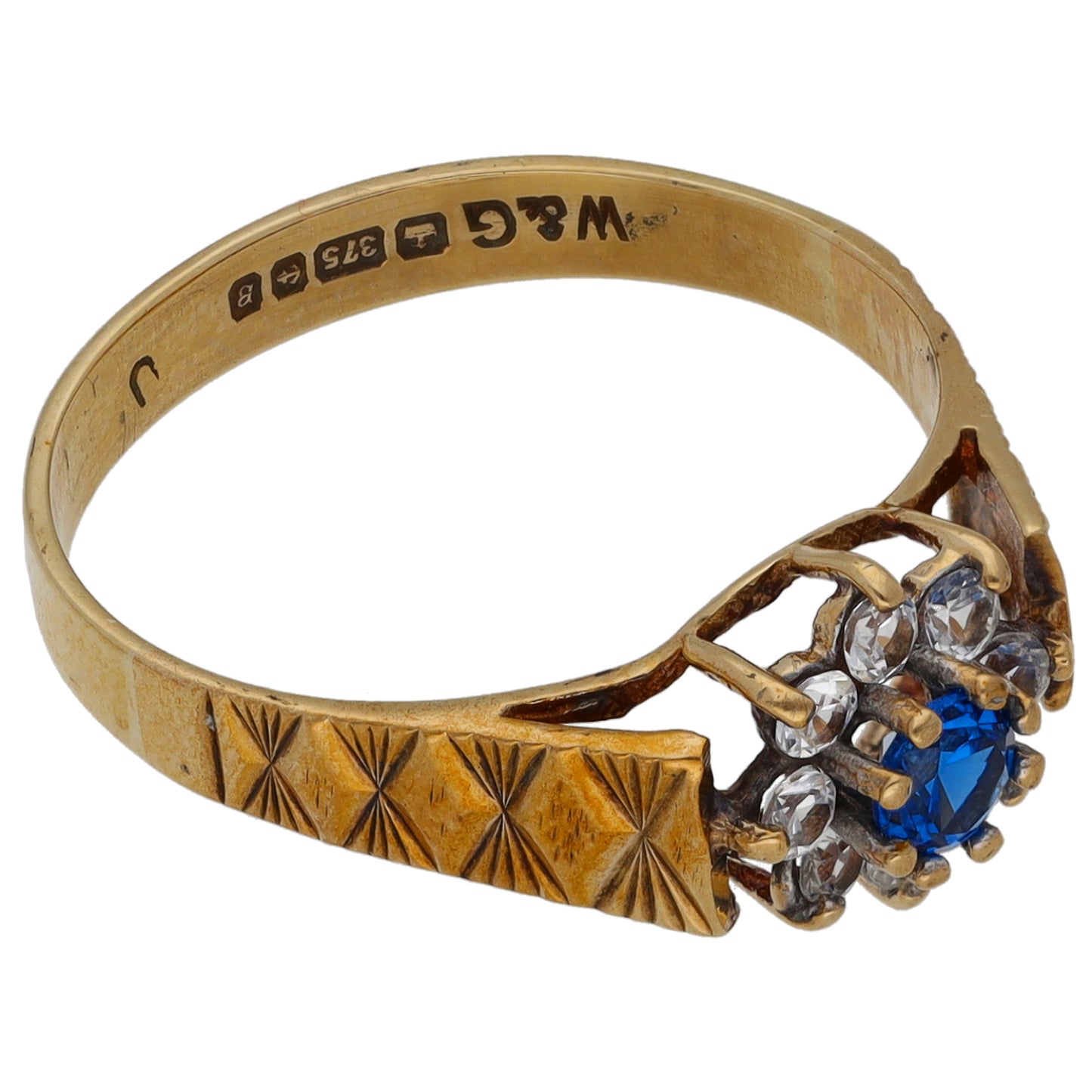 9ct Gold Imitation Dress/Cocktail Ring Size N