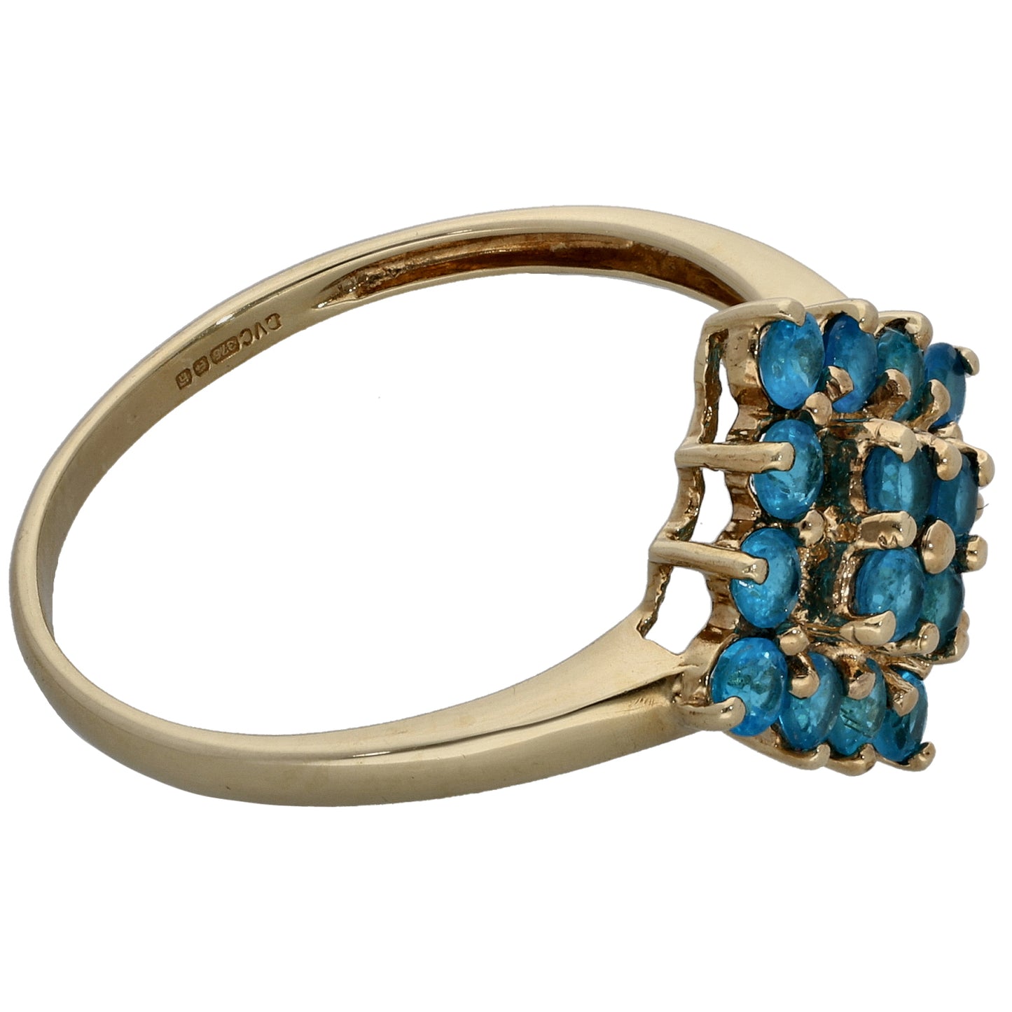 9ct Gold Apatite Dress/Cocktail Ring Size U
