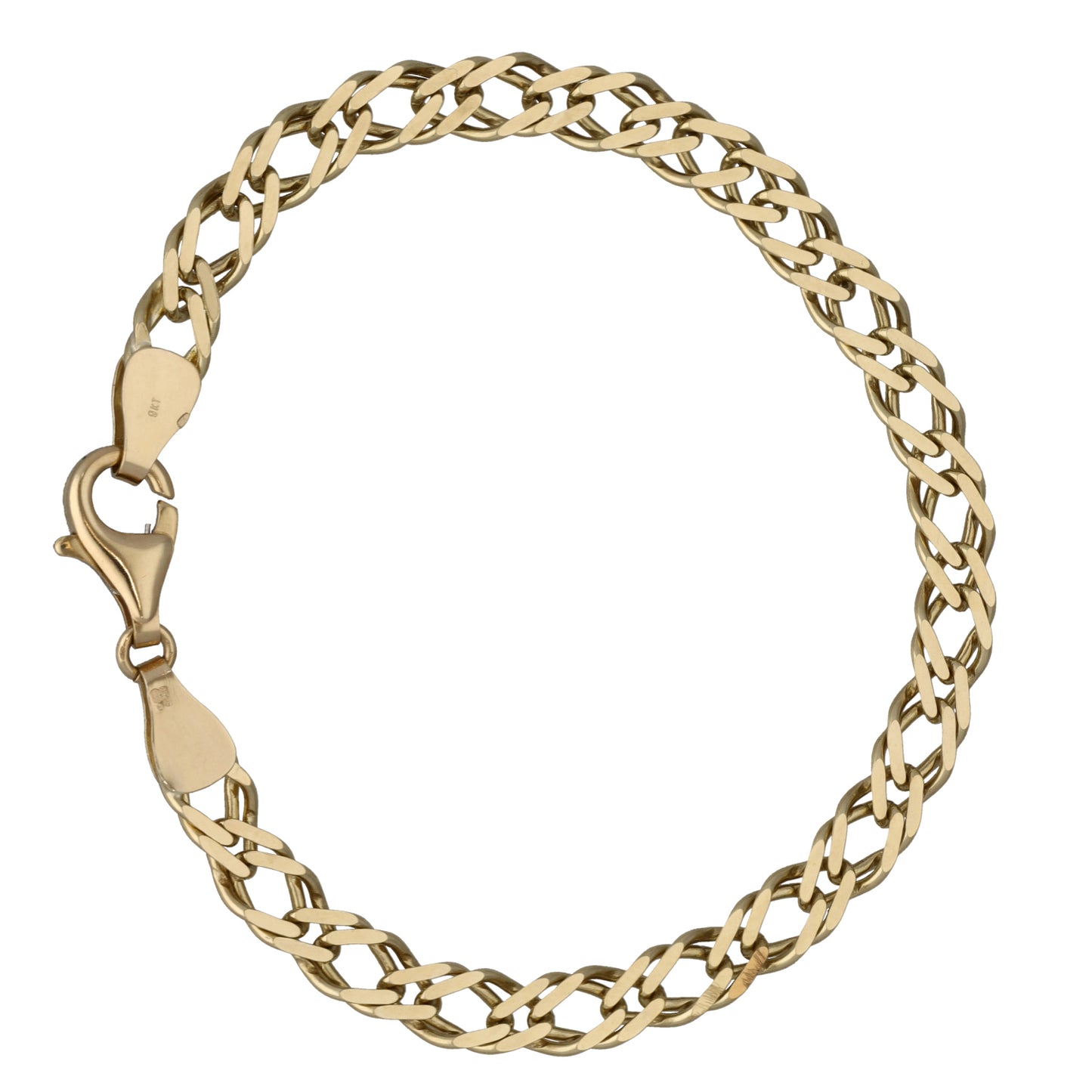 9ct Gold Double Curb Bracelet