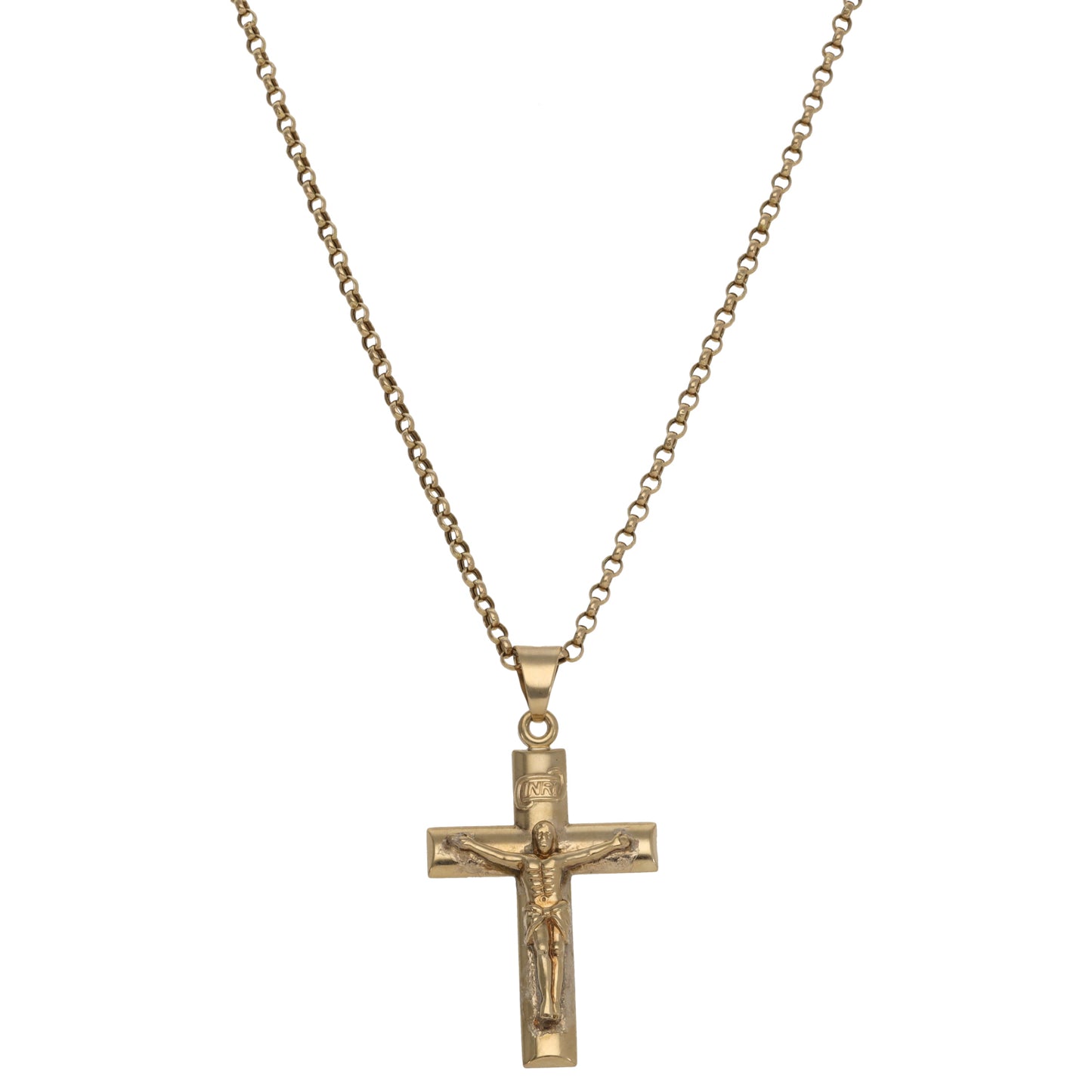 9ct Gold Crucifix Pendant With Chain