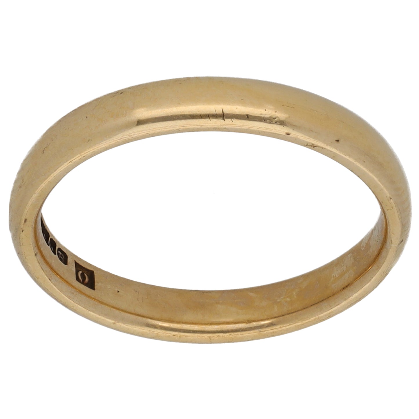 9ct Gold Plain Wedding Ring Size L